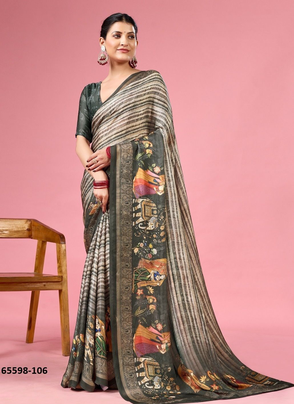 SATIN BEAUTY - Catalog # 65598 (Set of 8 Sarees)