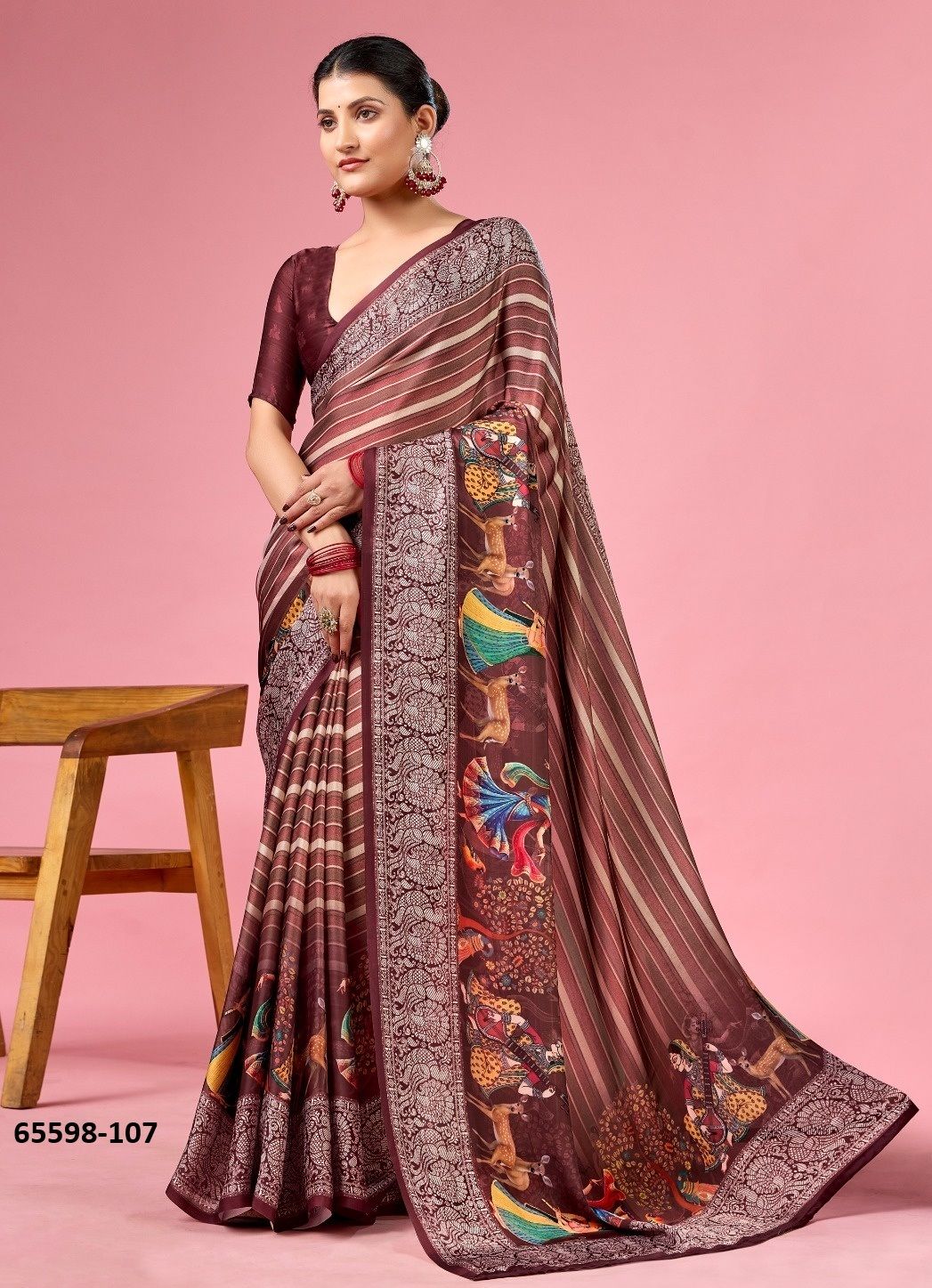 SATIN BEAUTY - Catalog # 65598 (Set of 8 Sarees)