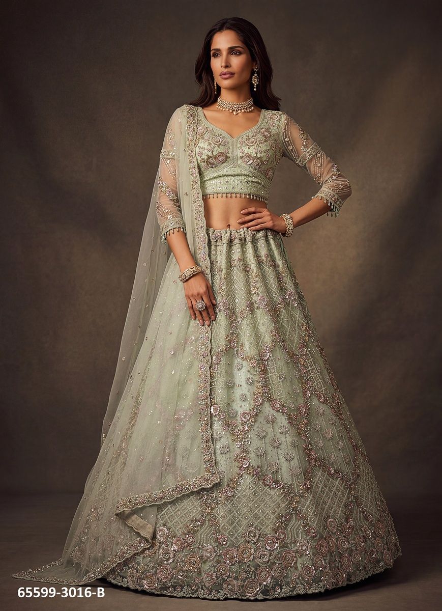 SERIES 3016 - Catalog # 65599 (Set of 4 Semi-Stitched Lehengas) SERIES 3016 - Catalog # 65599 (Set of 4 Semi-Stitched Lehengas)