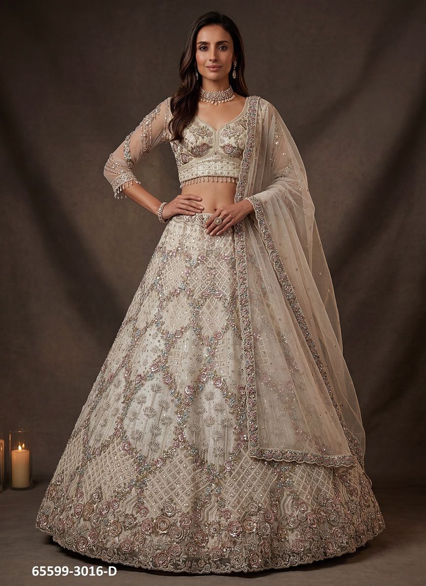 SERIES 3016 - Catalog # 65599 (Set of 4 Semi-Stitched Lehengas) SERIES 3016 - Catalog # 65599 (Set of 4 Semi-Stitched Lehengas)
