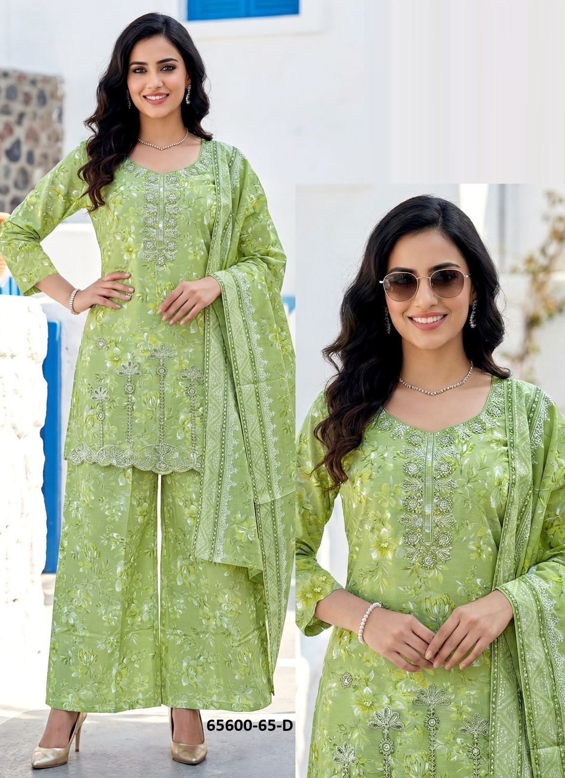 SERIES P65 - Catalog # 65600 (Set of 4 SIZE-SETS [Readymade Salwar Suits])