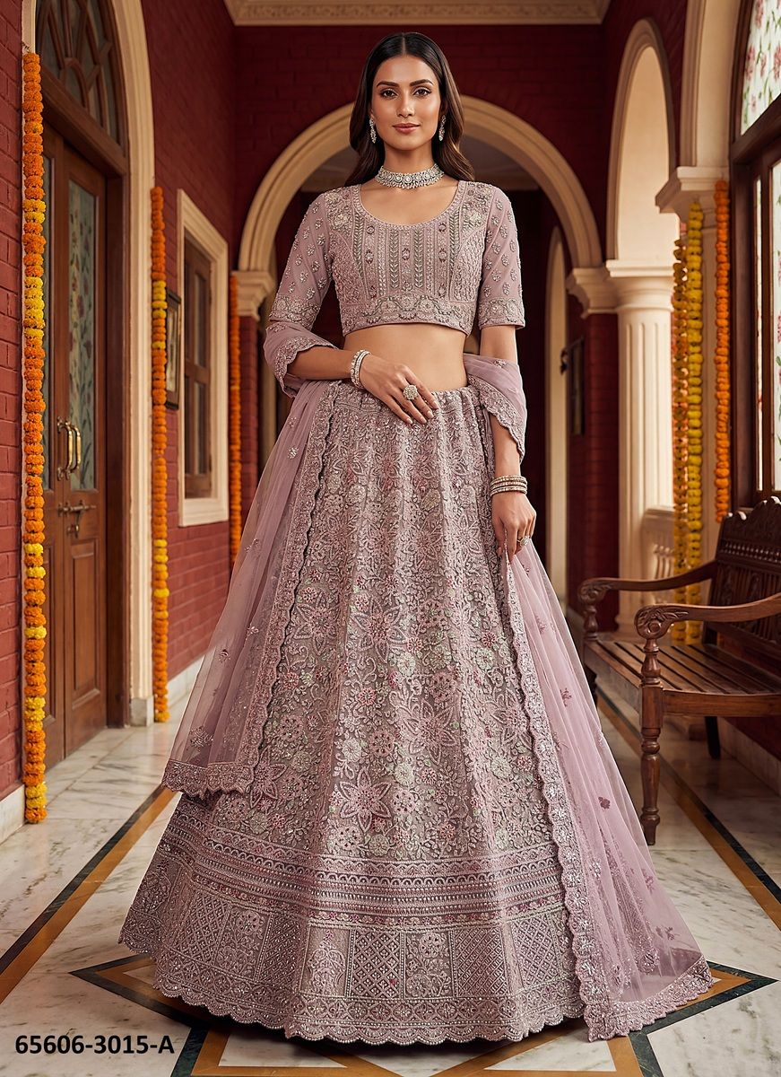 SERIES 3015 - Catalog # 65606 (Set of 3 Semi-Stitched Lehengas) SERIES 3015 - Catalog # 65606 (Set of 3 Semi-Stitched Lehengas)