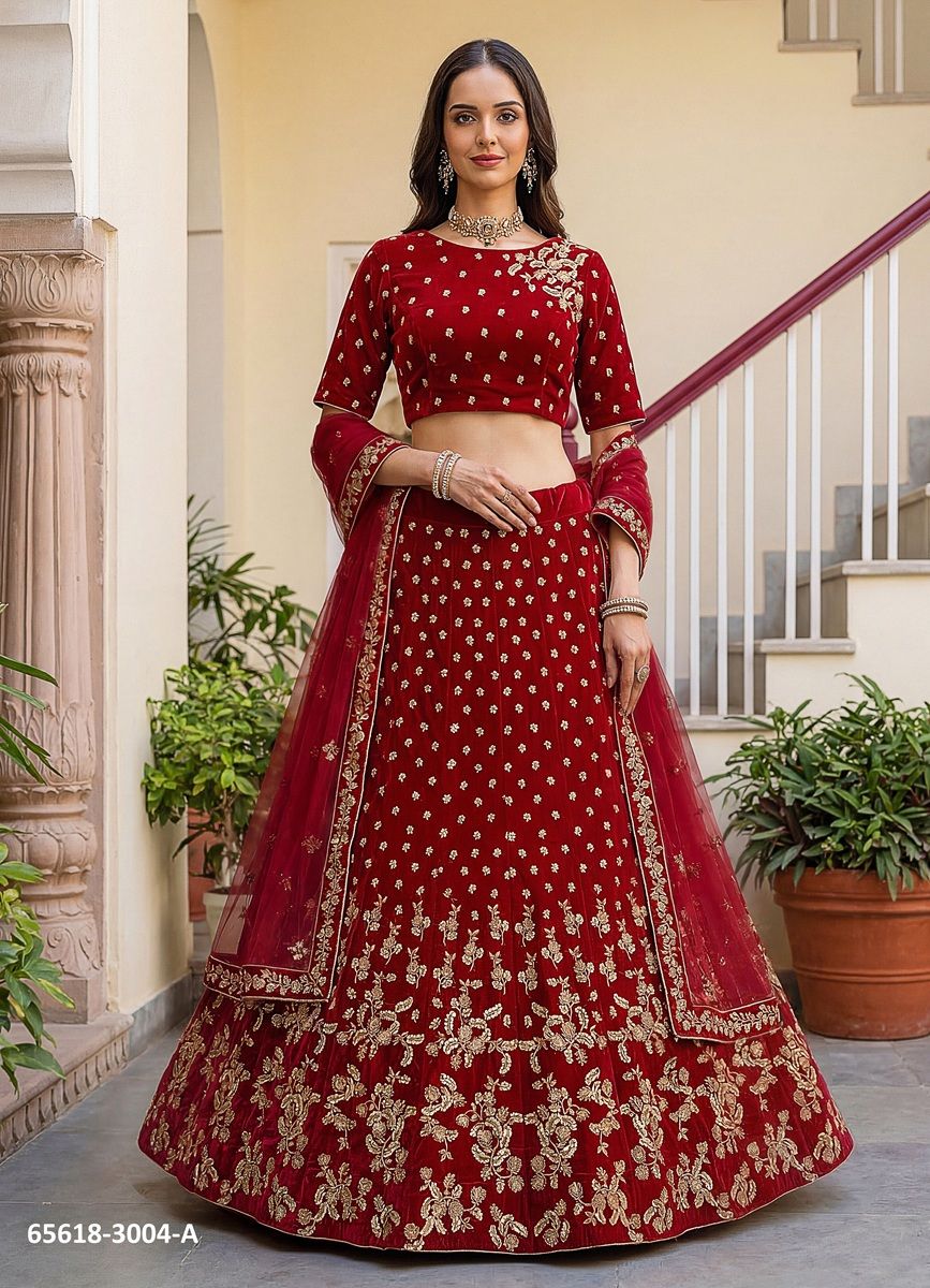 SERIES 3004 - Catalog # 65618 (Set of 2 Semi-Stitched Lehengas) SERIES 3004 - Catalog # 65618 (Set of 2 Semi-Stitched Lehengas)