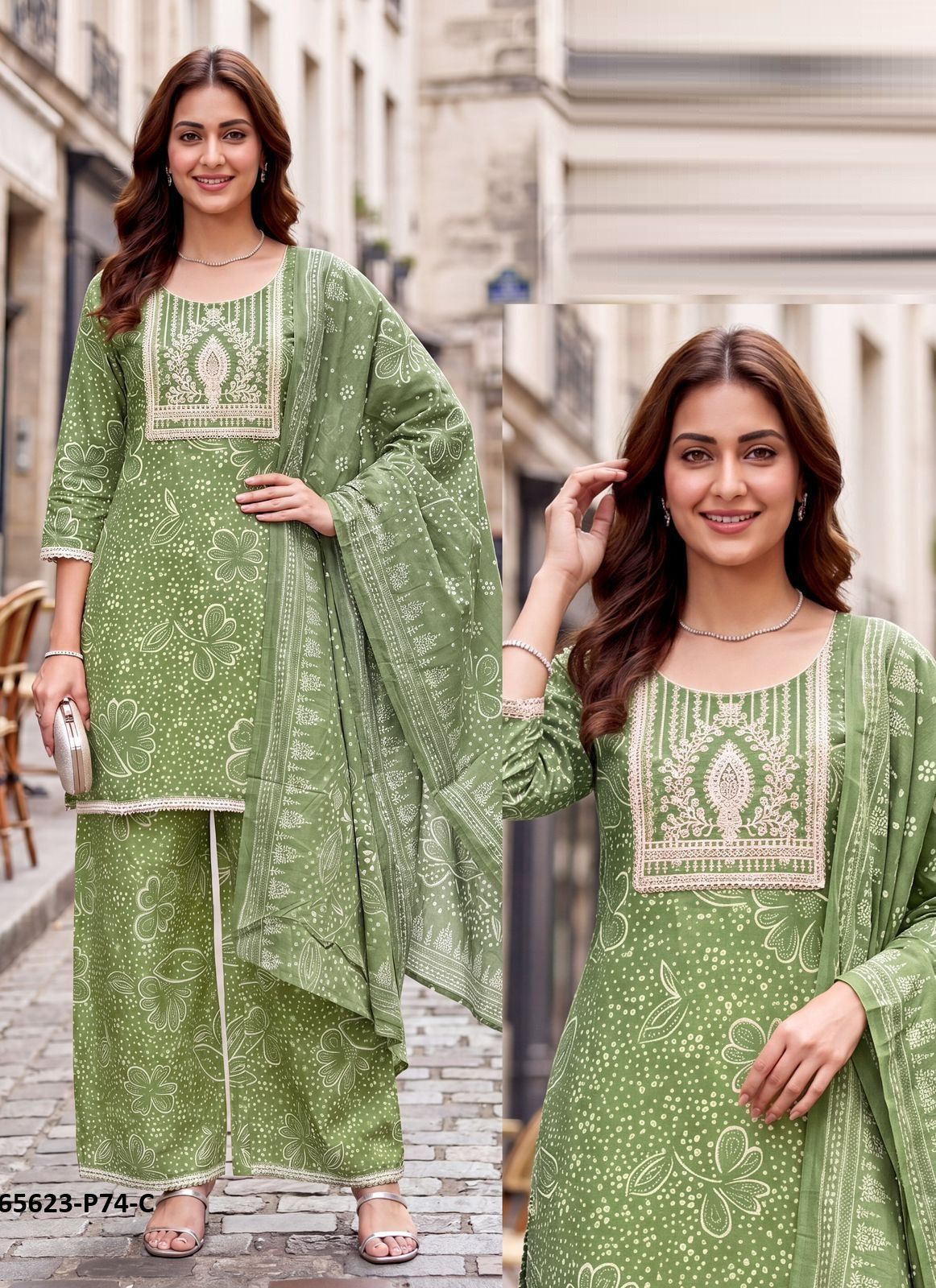 SERIES P74 - Catalog # 65623 (Set of 4 SIZE-SETS [Readymade Salwar Suits])