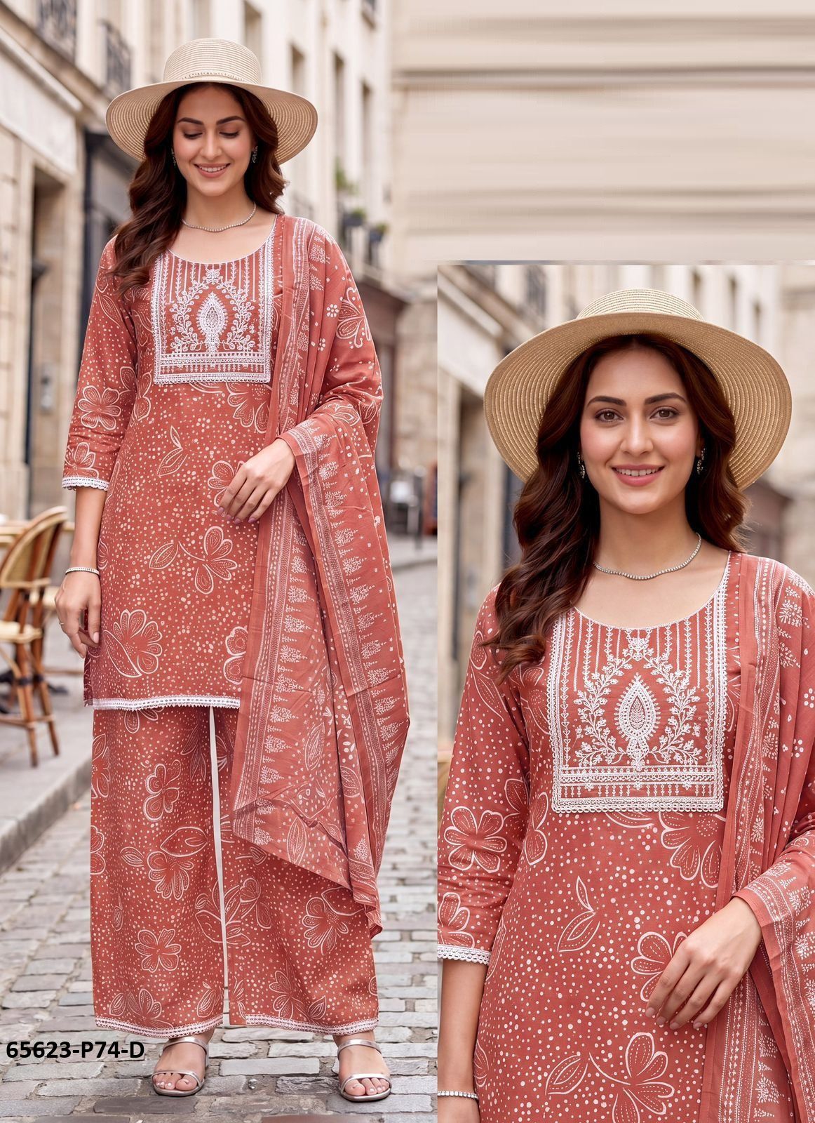 SERIES P74 - Catalog # 65623 (Set of 4 SIZE-SETS [Readymade Salwar Suits])