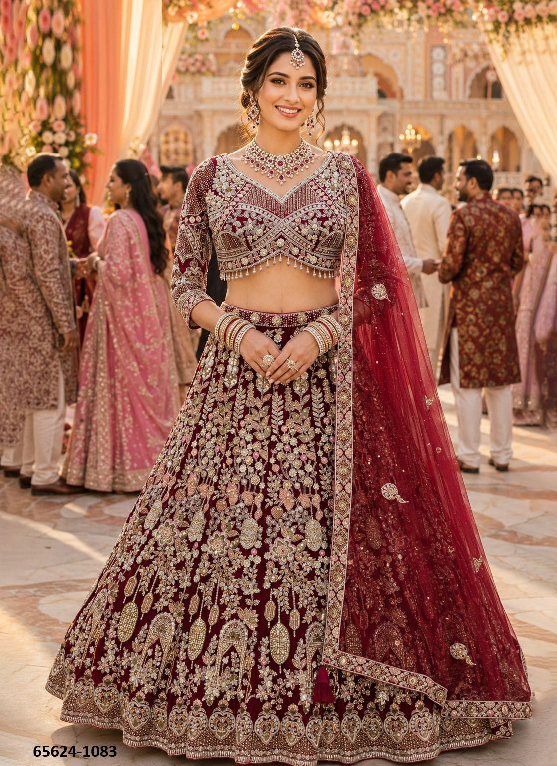 CHAAVI - Catalog # 65624 (Set of 3 Readymade Lehengas) CHAAVI - Catalog # 65624 (Set of 3 Readymade Lehengas)