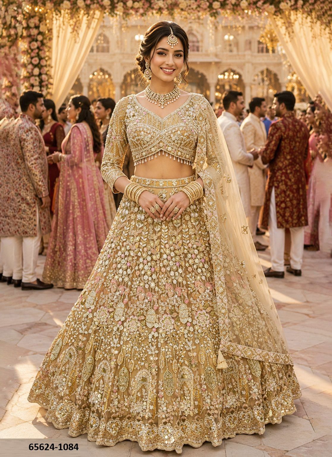 CHAAVI - Catalog # 65624 (Set of 3 Readymade Lehengas) CHAAVI - Catalog # 65624 (Set of 3 Readymade Lehengas)