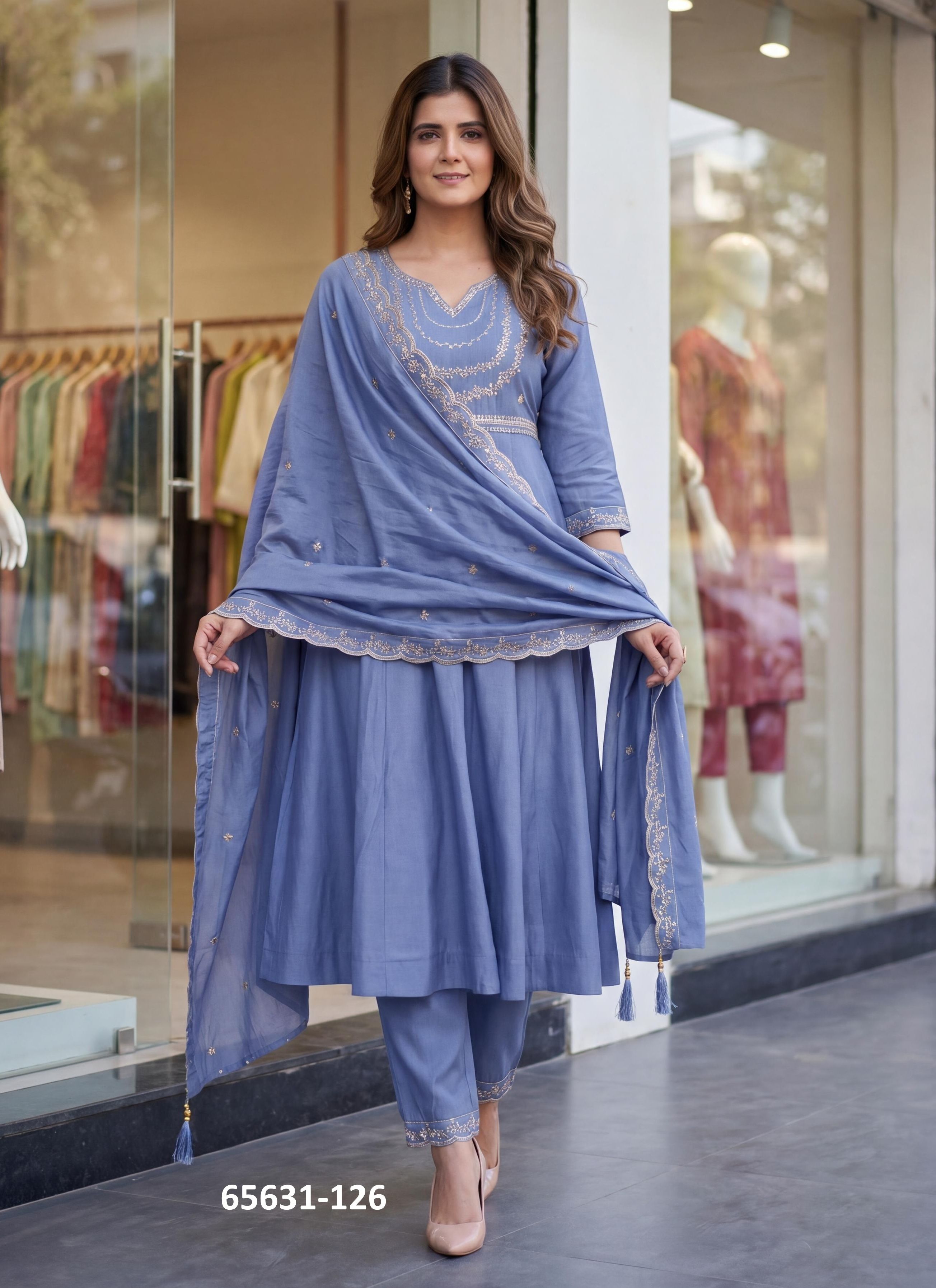 KRITI - Catalog # 65631 (Set of 6 Readymade Salwar Suits) KRITI - Catalog # 65631 (Set of 6 Readymade Salwar Suits)