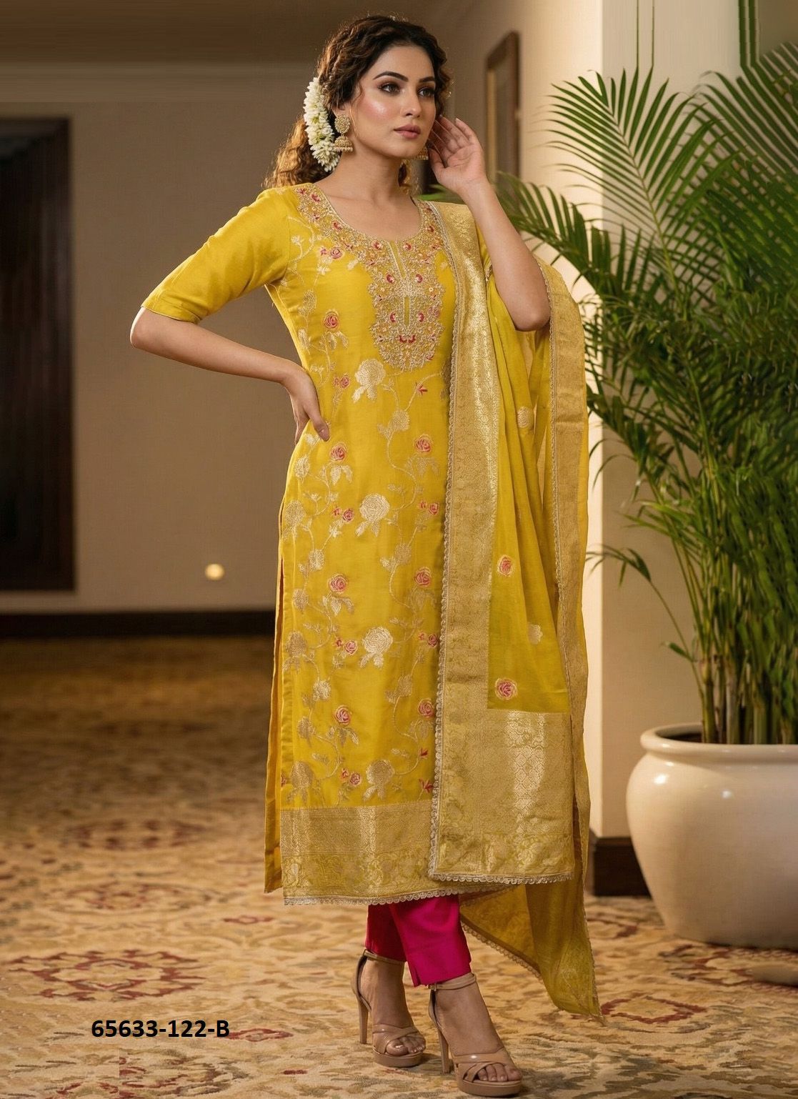RIMZIM 22 - Catalog # 65633 (Set of 5 Readymade Salwar Suits)