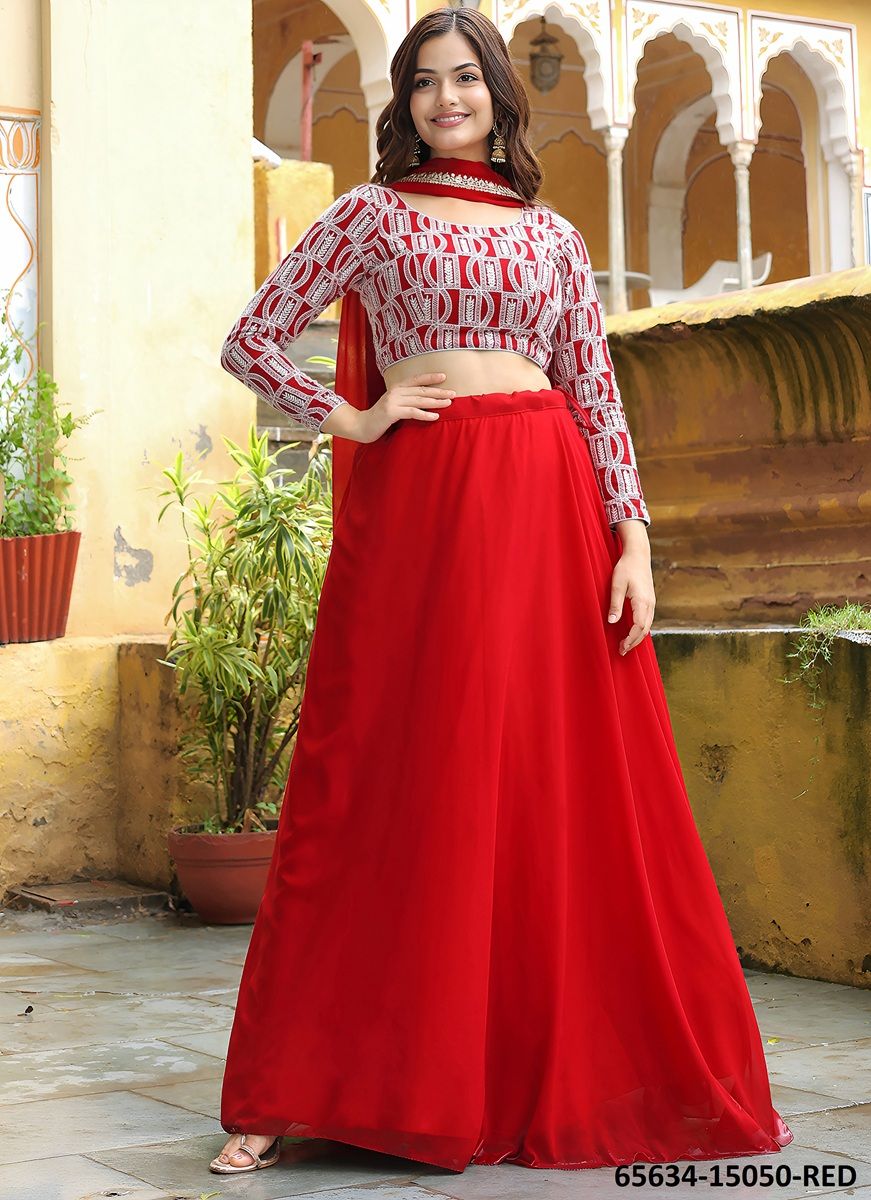 VOLUME 29 - Catalog # 65634 (Set of 3 Semi-Stitched Lehengas) VOLUME 29 - Catalog # 65634 (Set of 3 Semi-Stitched Lehengas)
