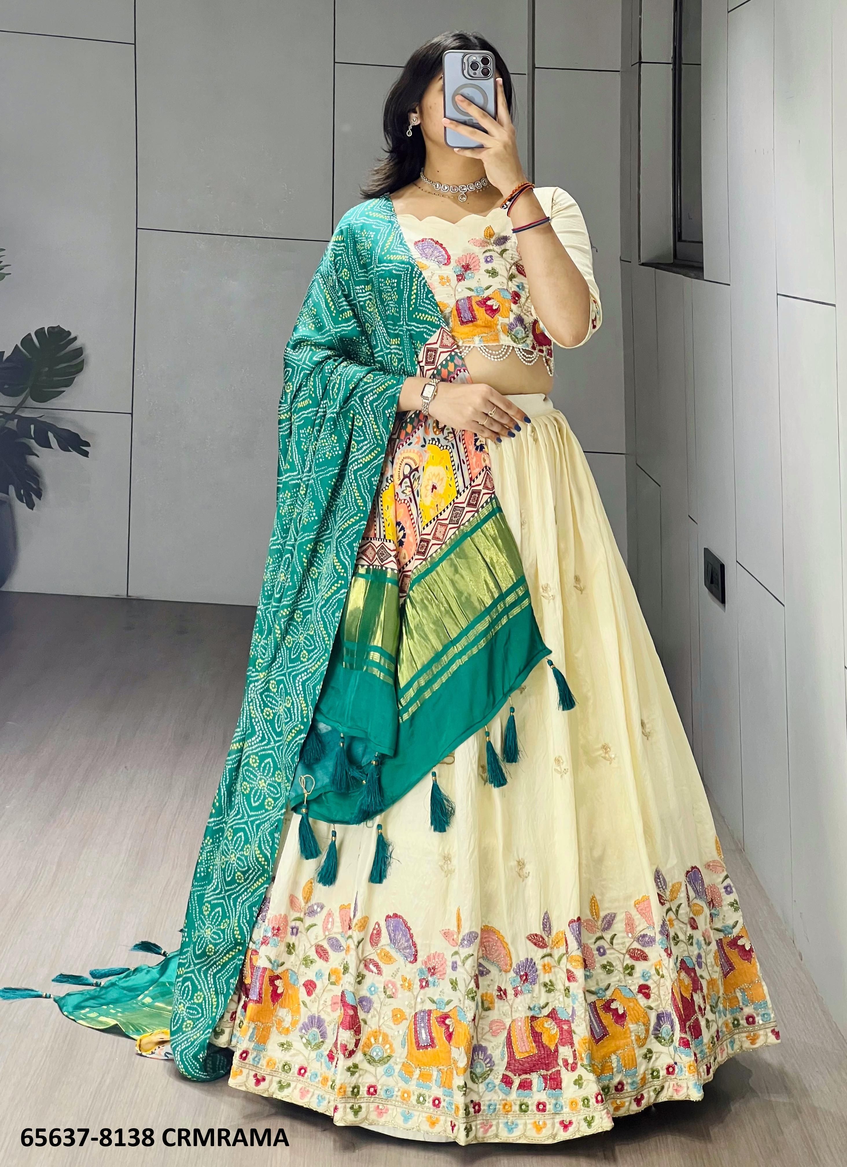 SERIES 8138 - Catalog # 65637 (Set of 2 Semi-Stitched Lehengas) SERIES 8138 - Catalog # 65637 (Set of 2 Semi-Stitched Lehengas)