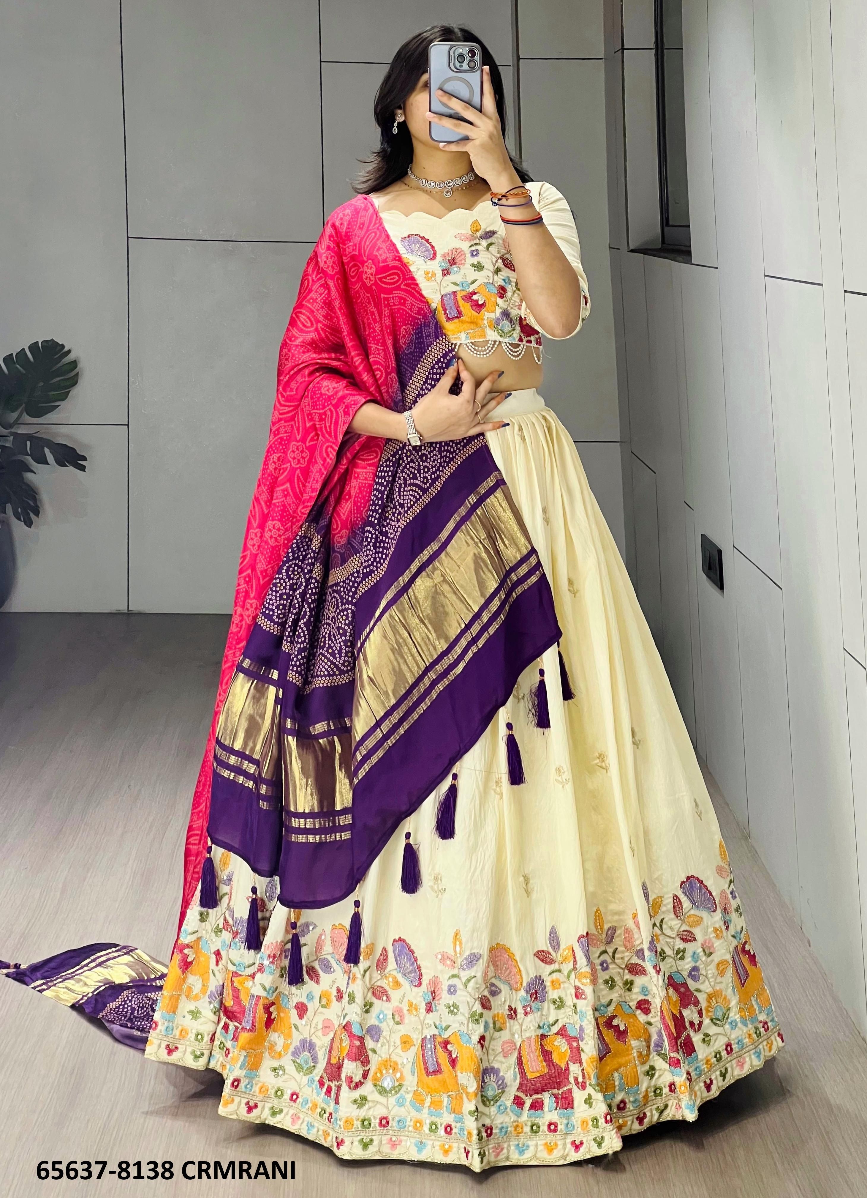 SERIES 8138 - Catalog # 65637 (Set of 2 Semi-Stitched Lehengas) SERIES 8138 - Catalog # 65637 (Set of 2 Semi-Stitched Lehengas)
