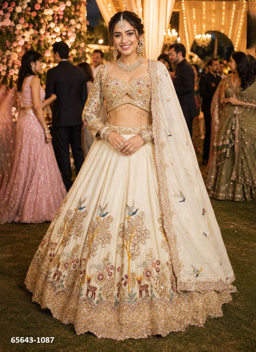 PANCHI - Catalog # 65643 (Set of 2 Semi-Stitched Lehengas) PANCHI - Catalog # 65643 (Set of 2 Semi-Stitched Lehengas)