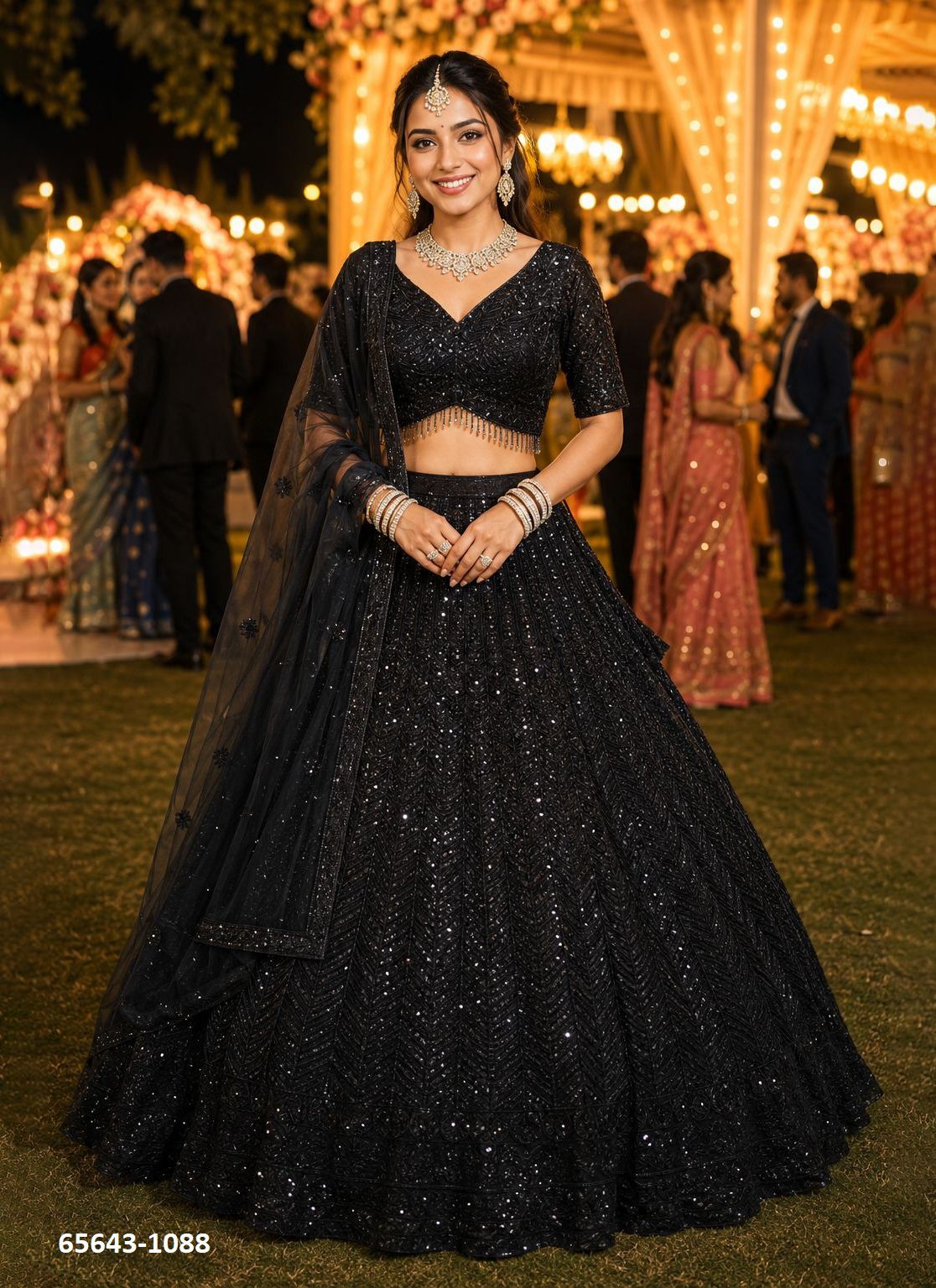 PANCHI - Catalog # 65643 (Set of 2 Semi-Stitched Lehengas) PANCHI - Catalog # 65643 (Set of 2 Semi-Stitched Lehengas)