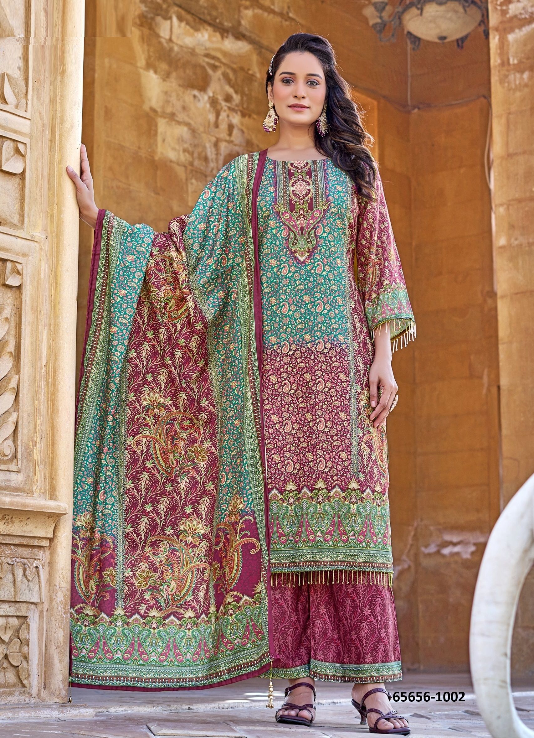 RUKSANA - Catalog # 65656 (Set of 4 Readymade Salwar Suits) RUKSANA - Catalog # 65656 (Set of 4 Readymade Salwar Suits)