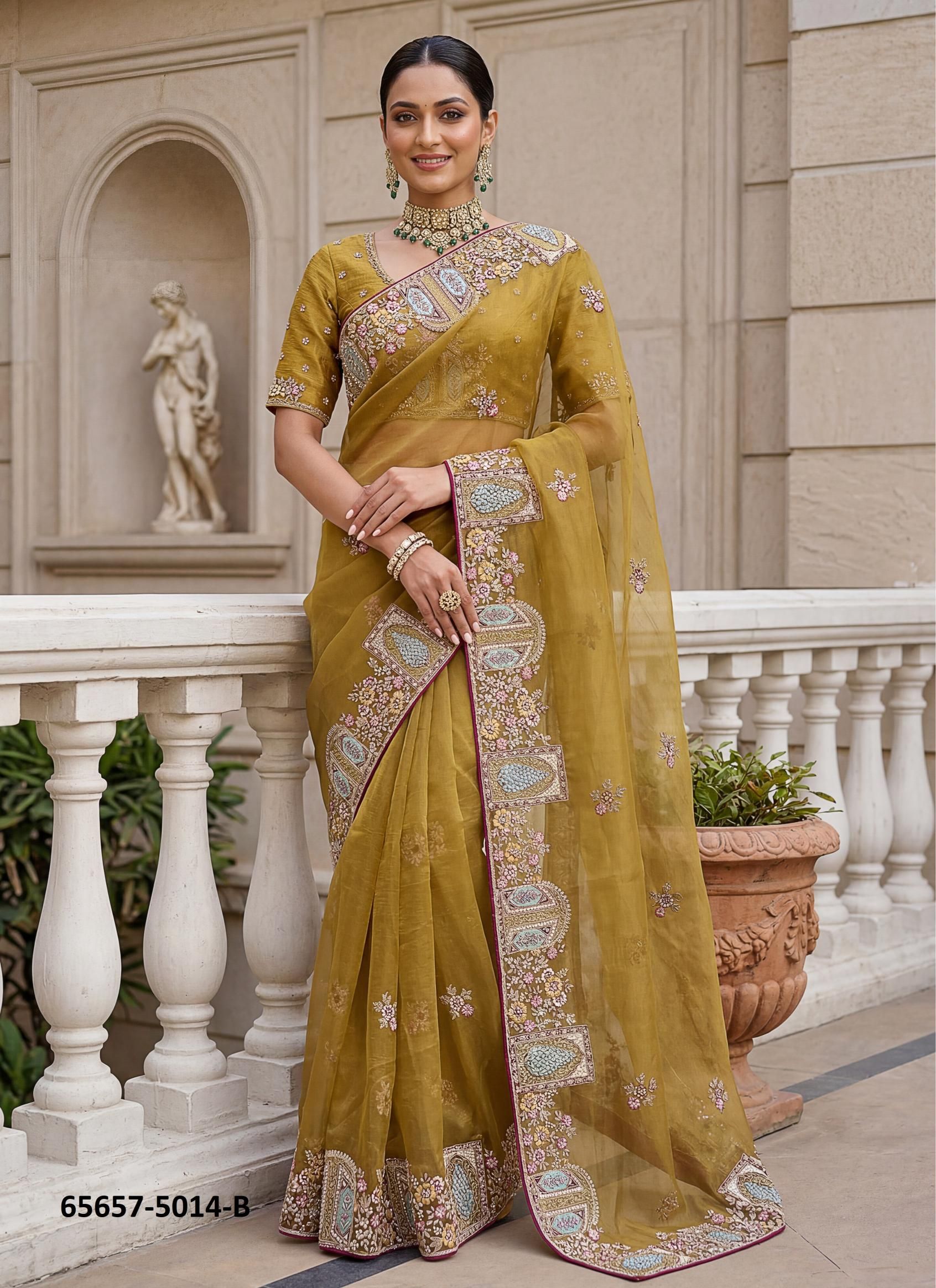 SERIES 5014 - Catalog # 65657 (Set of 5 Sarees)
