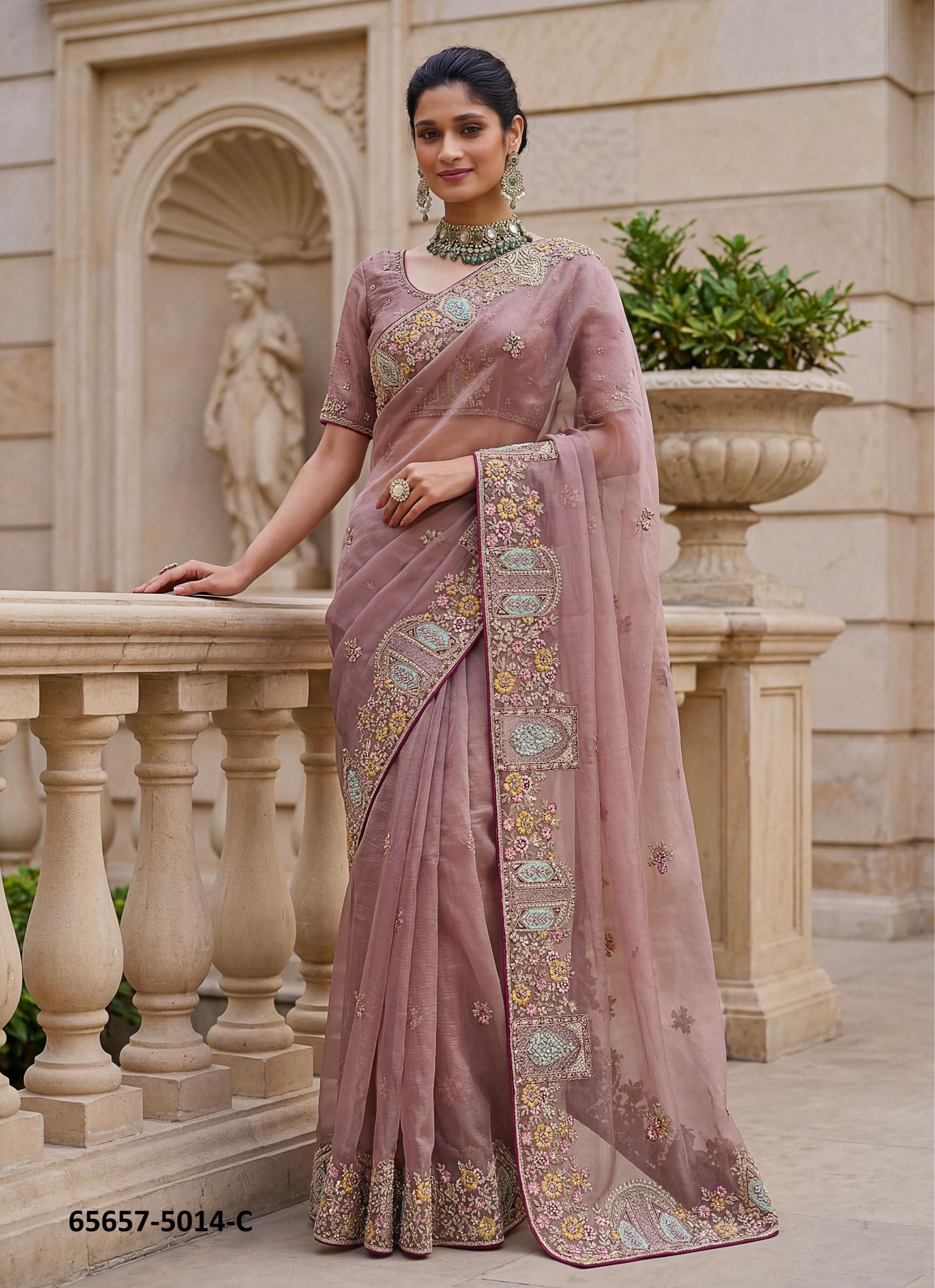 SERIES 5014 - Catalog # 65657 (Set of 5 Sarees)