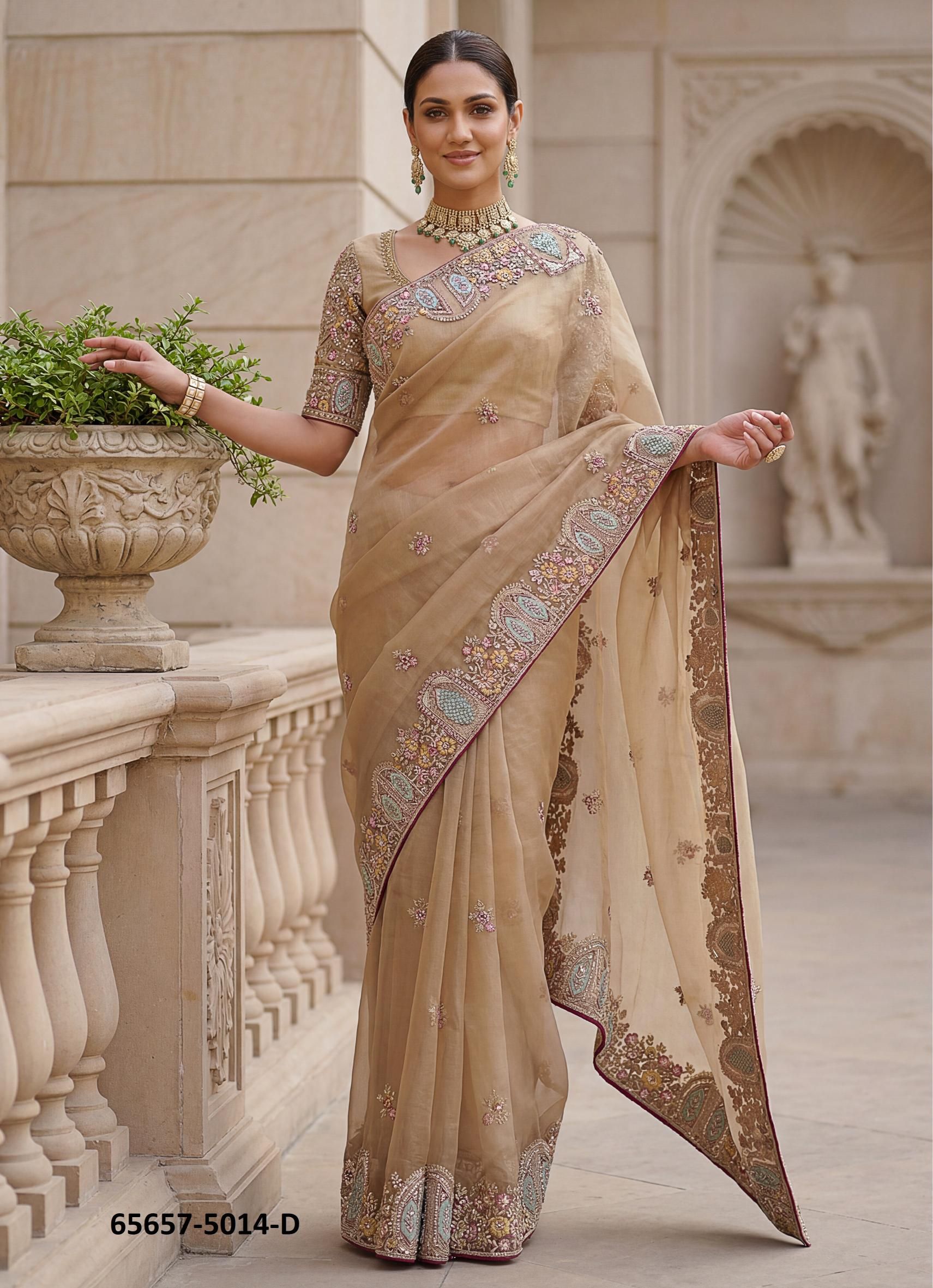 SERIES 5014 - Catalog # 65657 (Set of 5 Sarees)