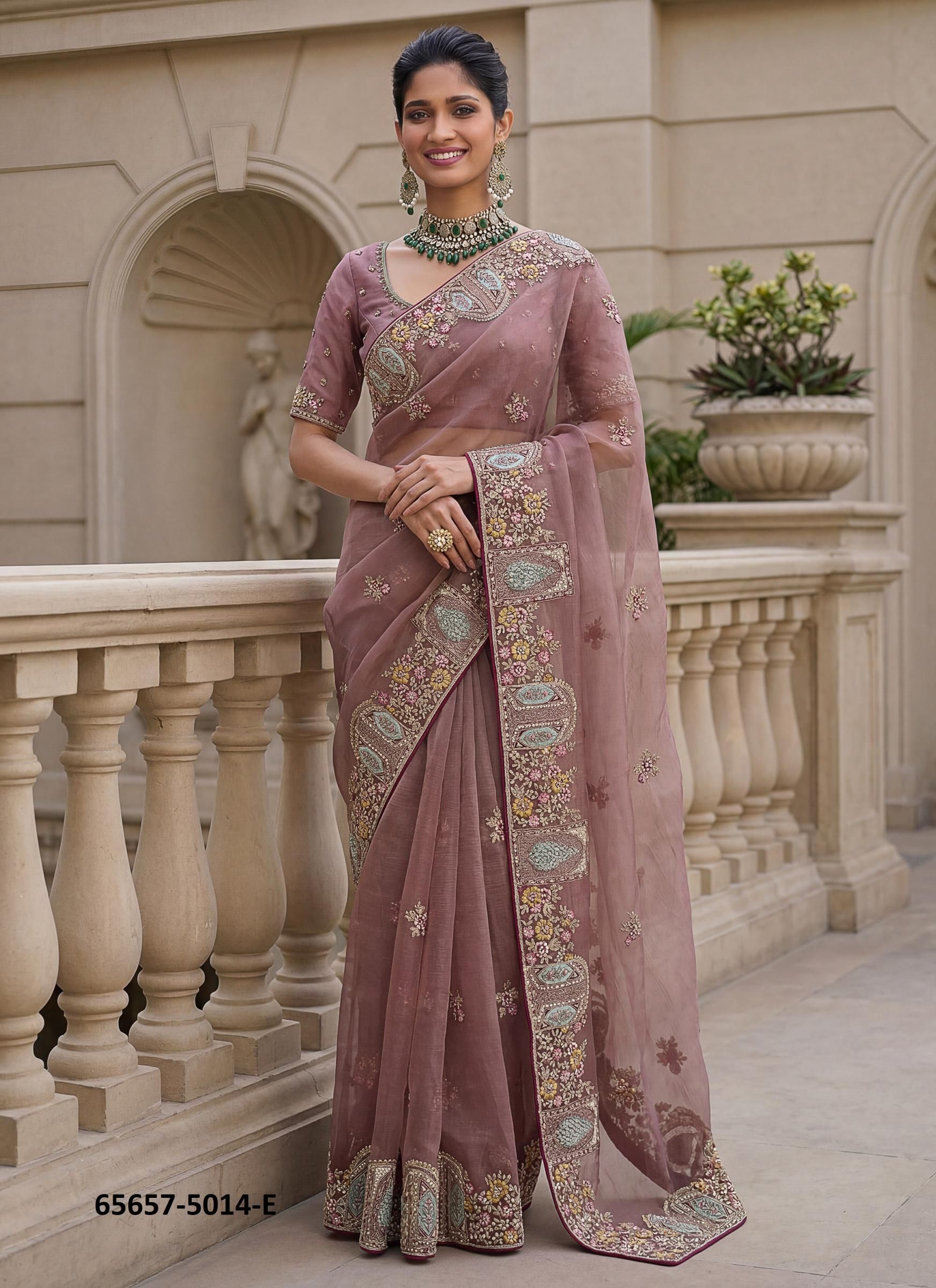SERIES 5014 - Catalog # 65657 (Set of 5 Sarees)