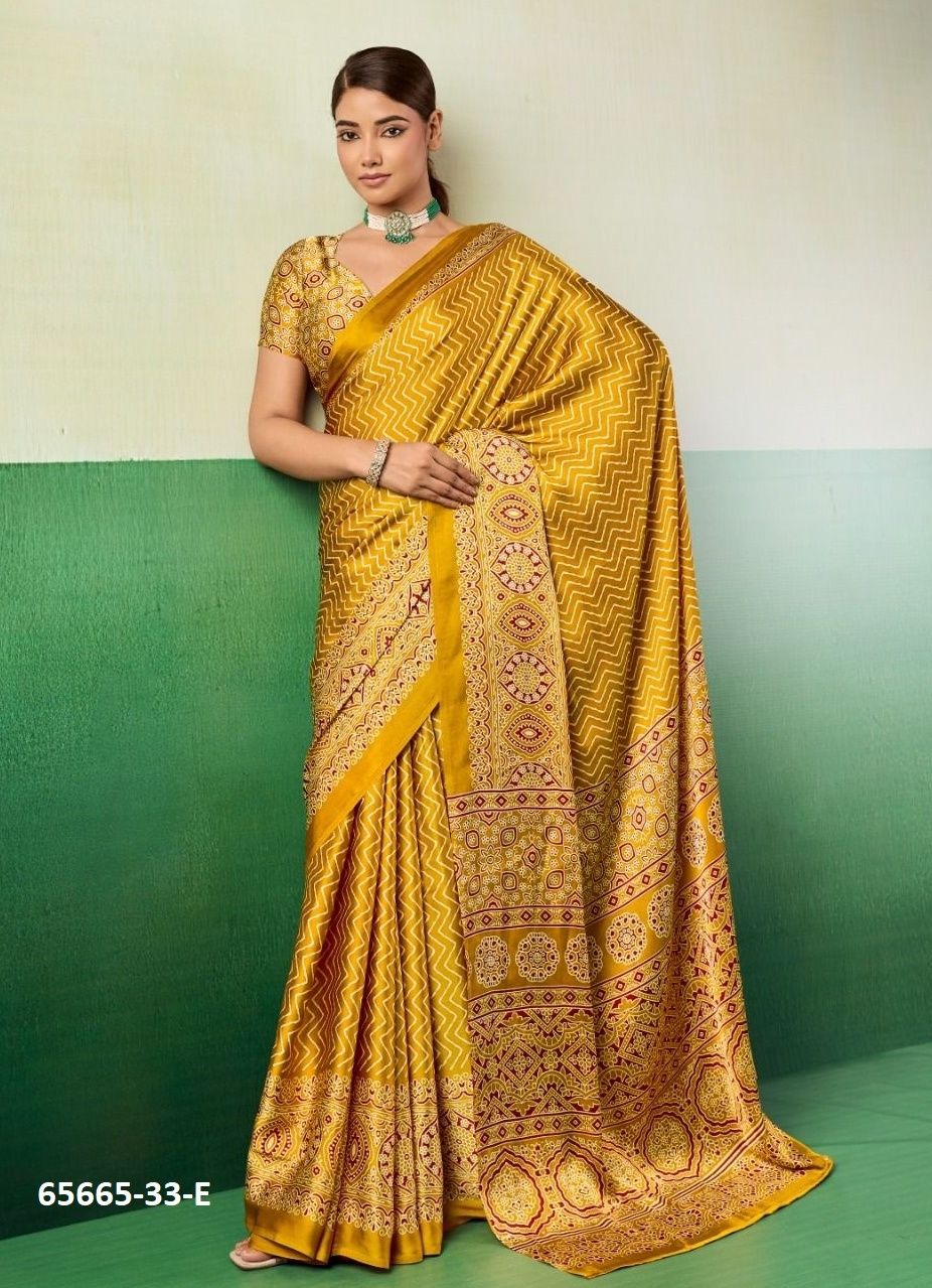 AJRAKH 33 - Catalog # 65665 (Set of 6 Sarees) AJRAKH 33 - Catalog # 65665 (Set of 6 Sarees)