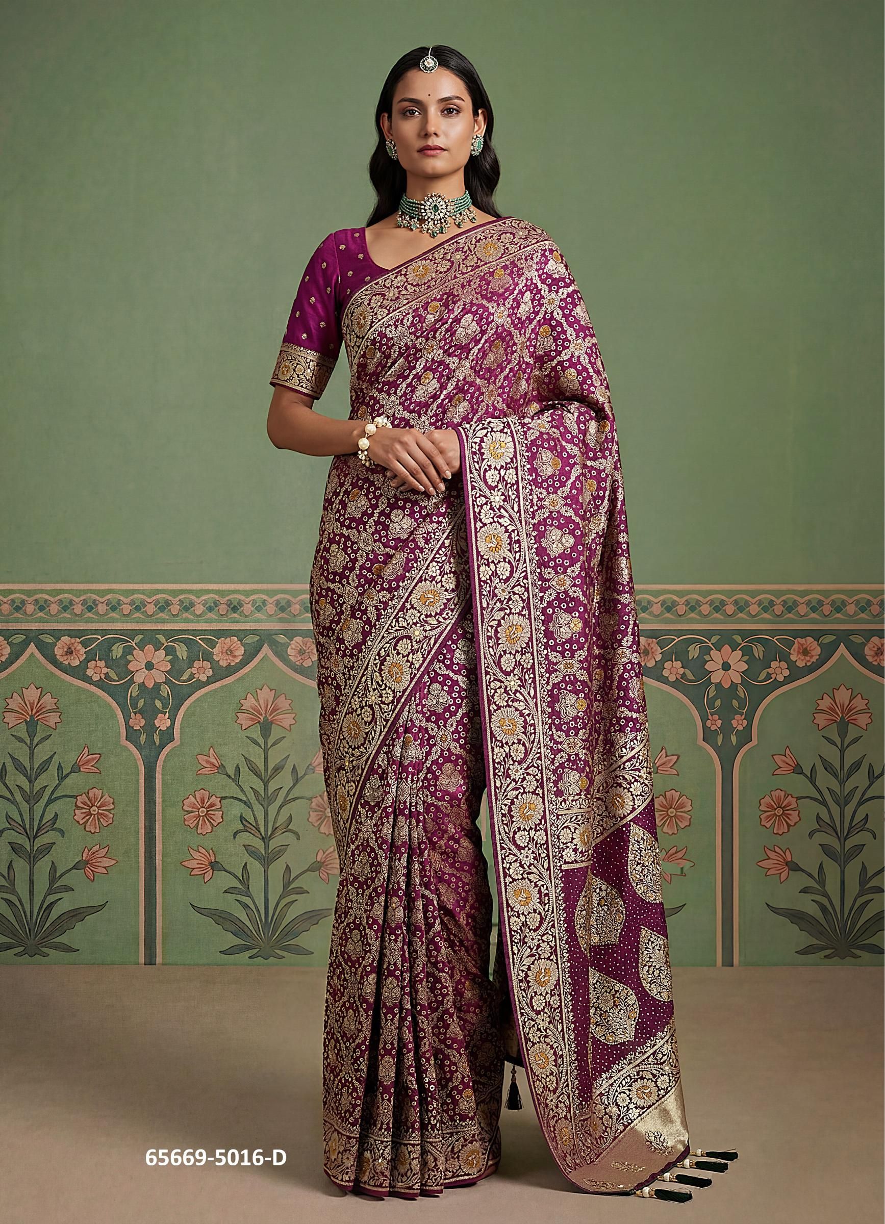 SERIES 5016 - Catalog # 65669 (Set of 6 Sarees) SERIES 5016 - Catalog # 65669 (Set of 6 Sarees)