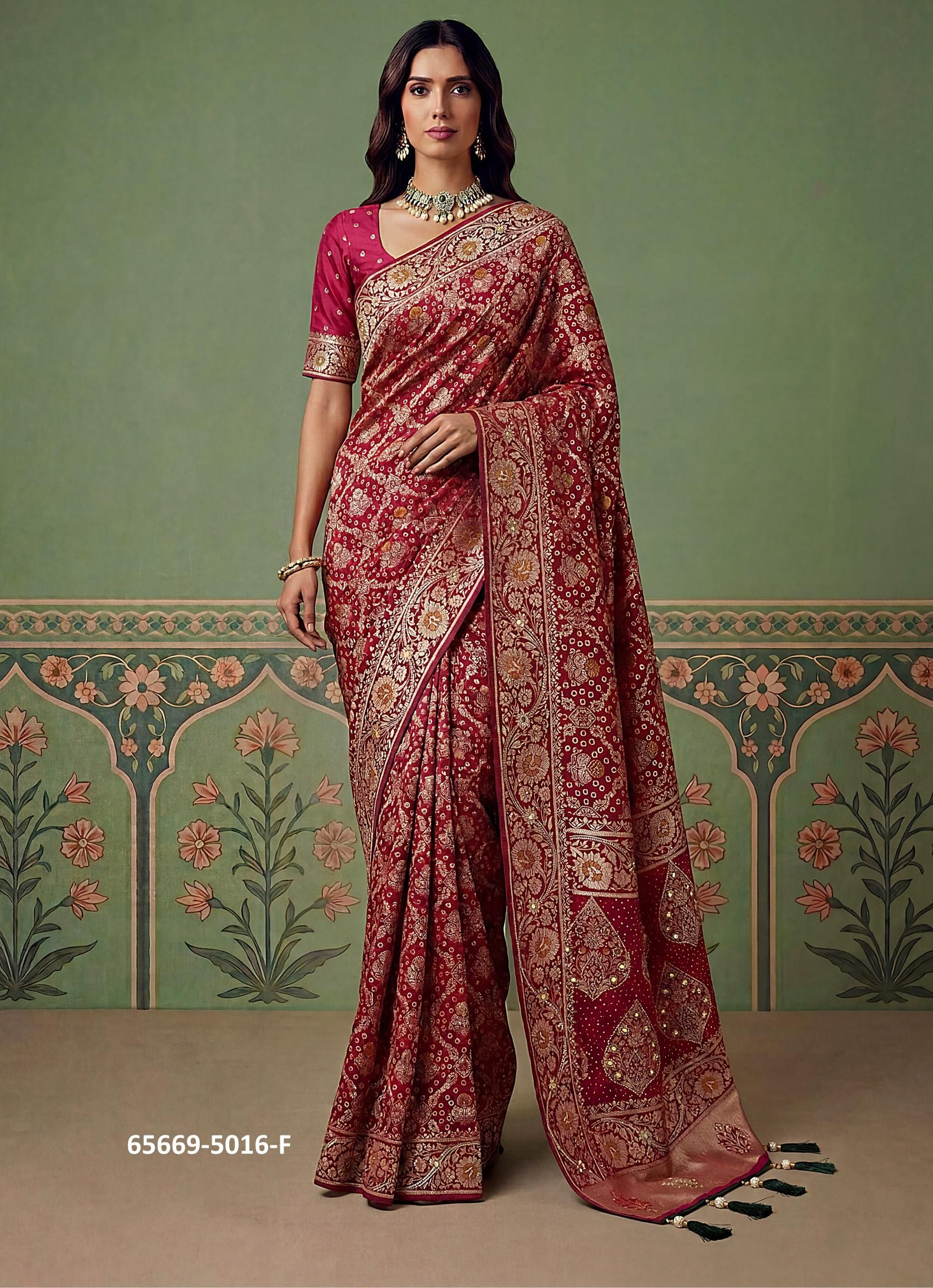 SERIES 5016 - Catalog # 65669 (Set of 6 Sarees) SERIES 5016 - Catalog # 65669 (Set of 6 Sarees)