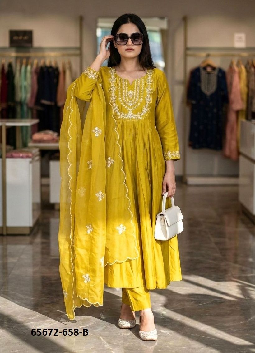 SERIES 658 - Catalog # 65672 (Set of 2 Readymade Salwar Suits)
