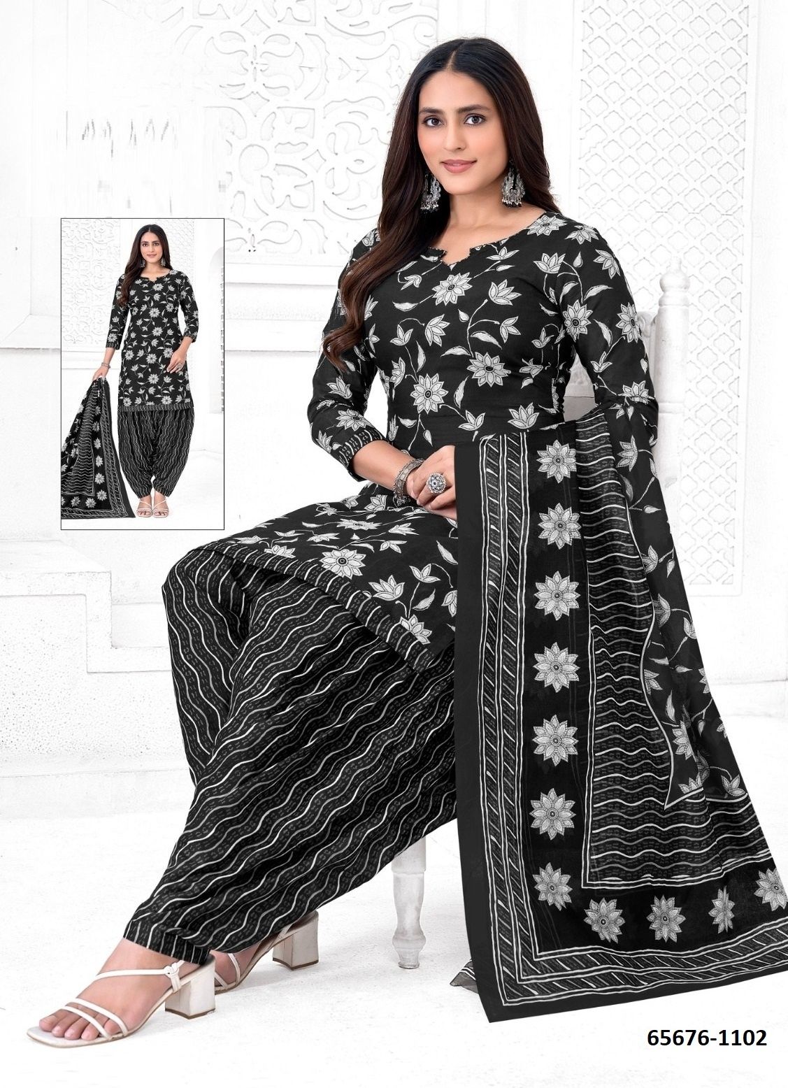 SERIES 1101 - Catalog # 65676 (Set of 10 Readymade Salwar Suits)