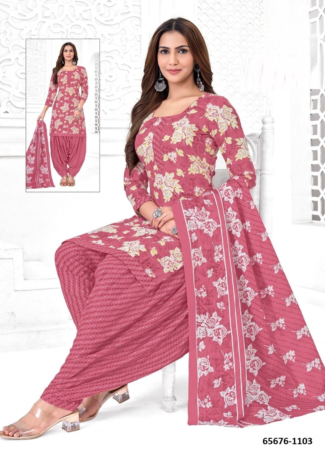 SERIES 1101 - Catalog # 65676 (Set of 10 Readymade Salwar Suits)