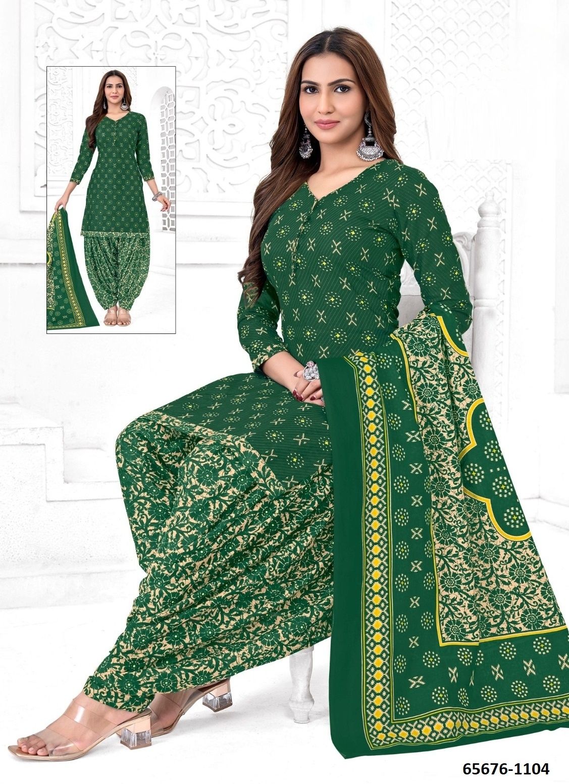 SERIES 1101 - Catalog # 65676 (Set of 10 Readymade Salwar Suits)