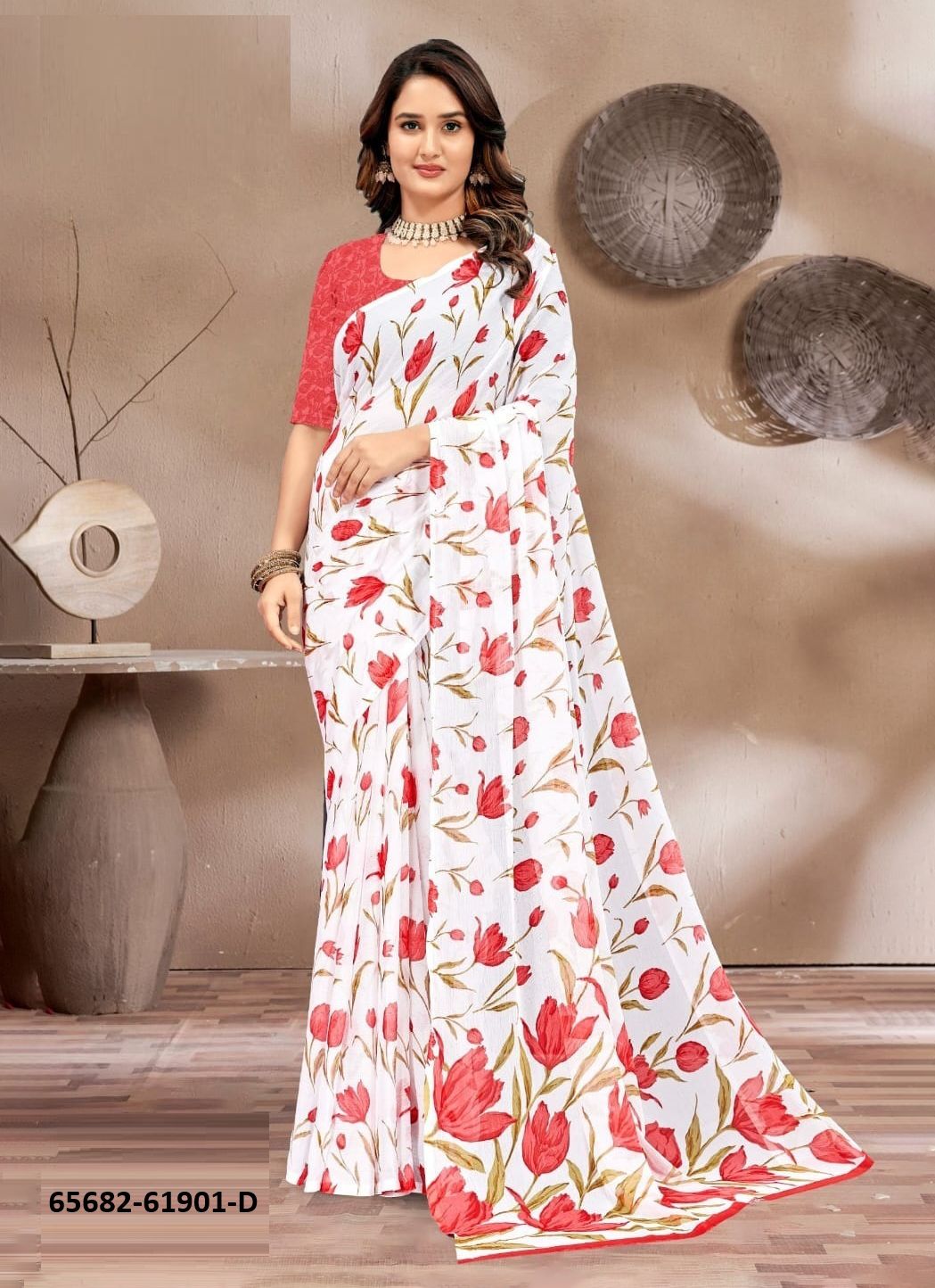 SUPER STAR CHIFFON 233 - Catalog # 65682 (Set of 12 Sarees) SUPER STAR CHIFFON 233 - Catalog # 65682 (Set of 12 Sarees)