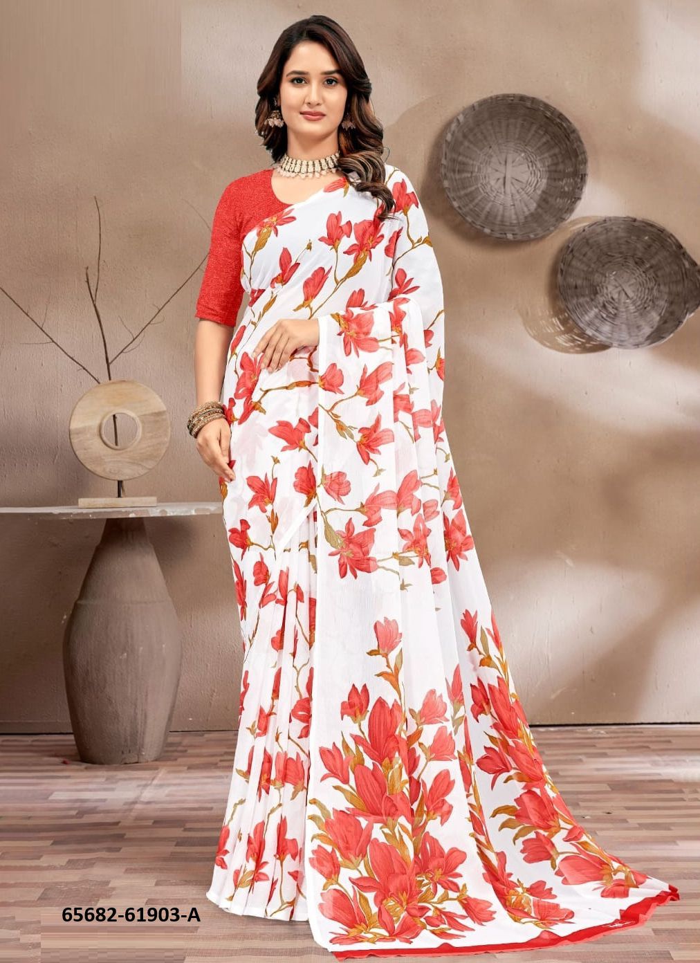 SUPER STAR CHIFFON 233 - Catalog # 65682 (Set of 12 Sarees) SUPER STAR CHIFFON 233 - Catalog # 65682 (Set of 12 Sarees)