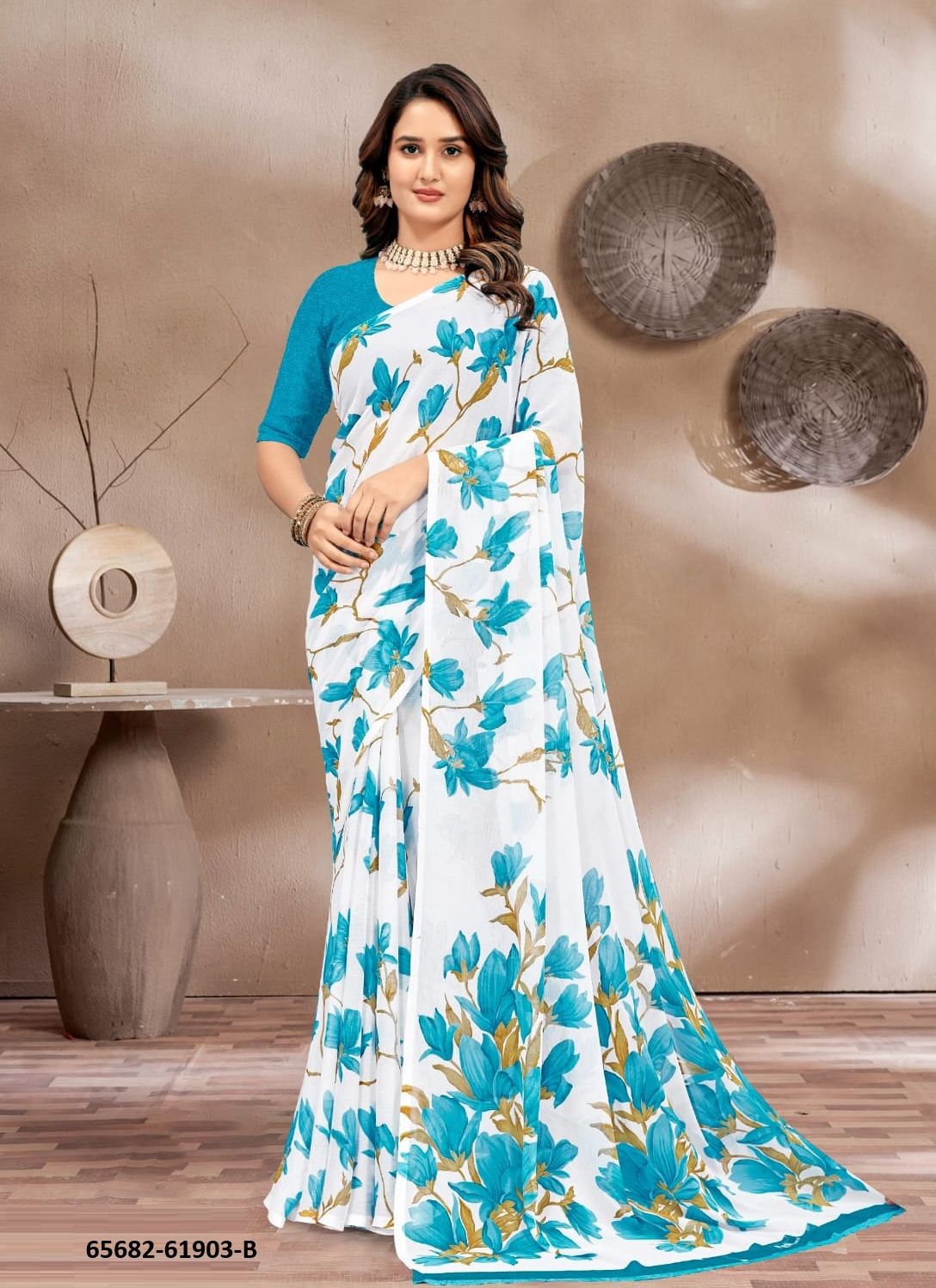 SUPER STAR CHIFFON 233 - Catalog # 65682 (Set of 12 Sarees) SUPER STAR CHIFFON 233 - Catalog # 65682 (Set of 12 Sarees)