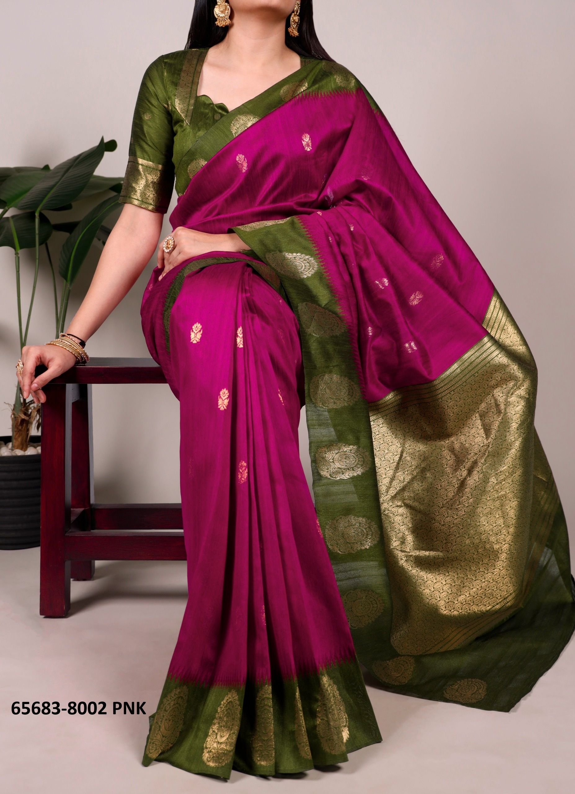 KALINDI 8002 - Catalog # 65683 (Set of 6 Sarees)