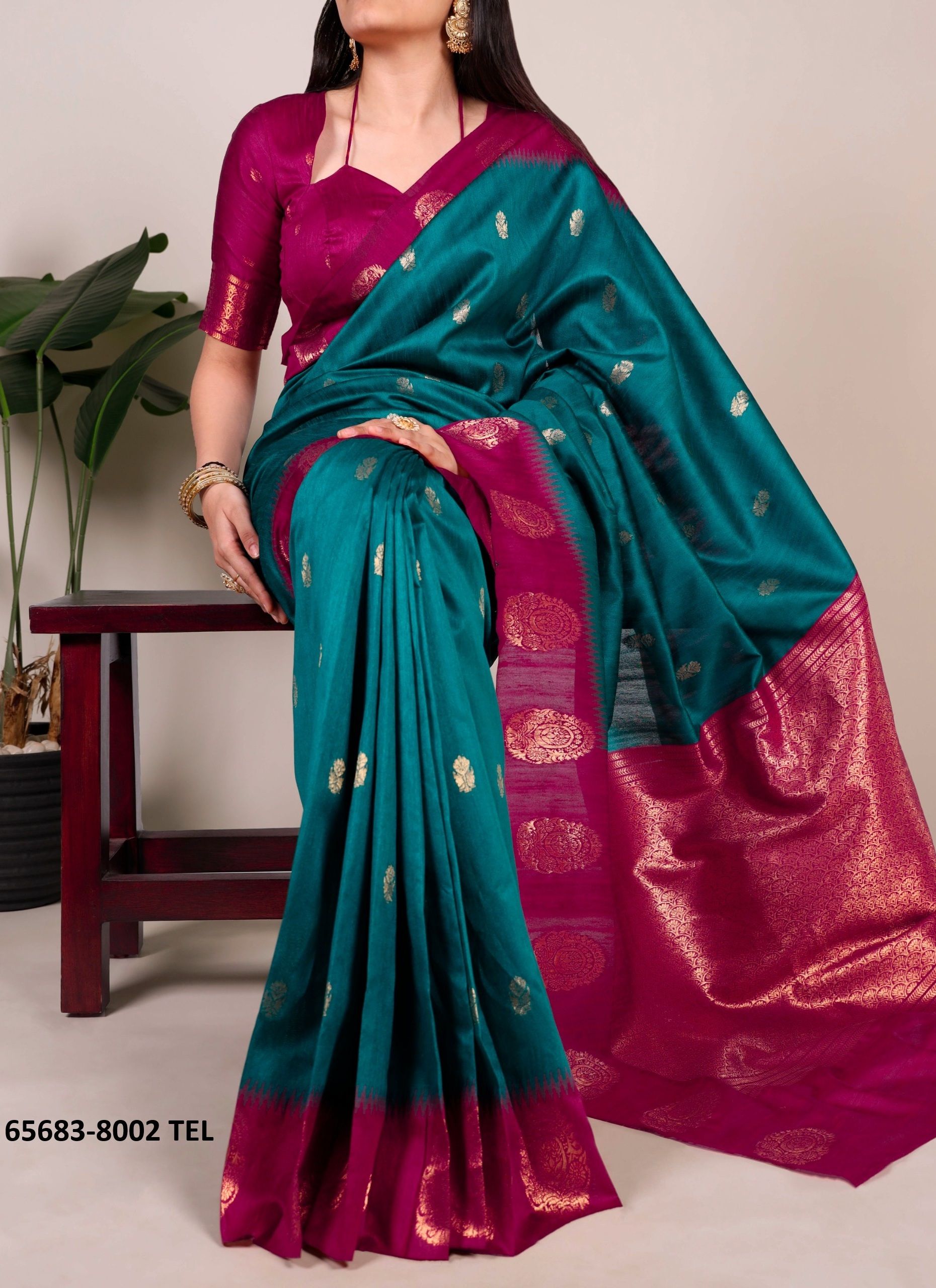 KALINDI 8002 - Catalog # 65683 (Set of 6 Sarees)