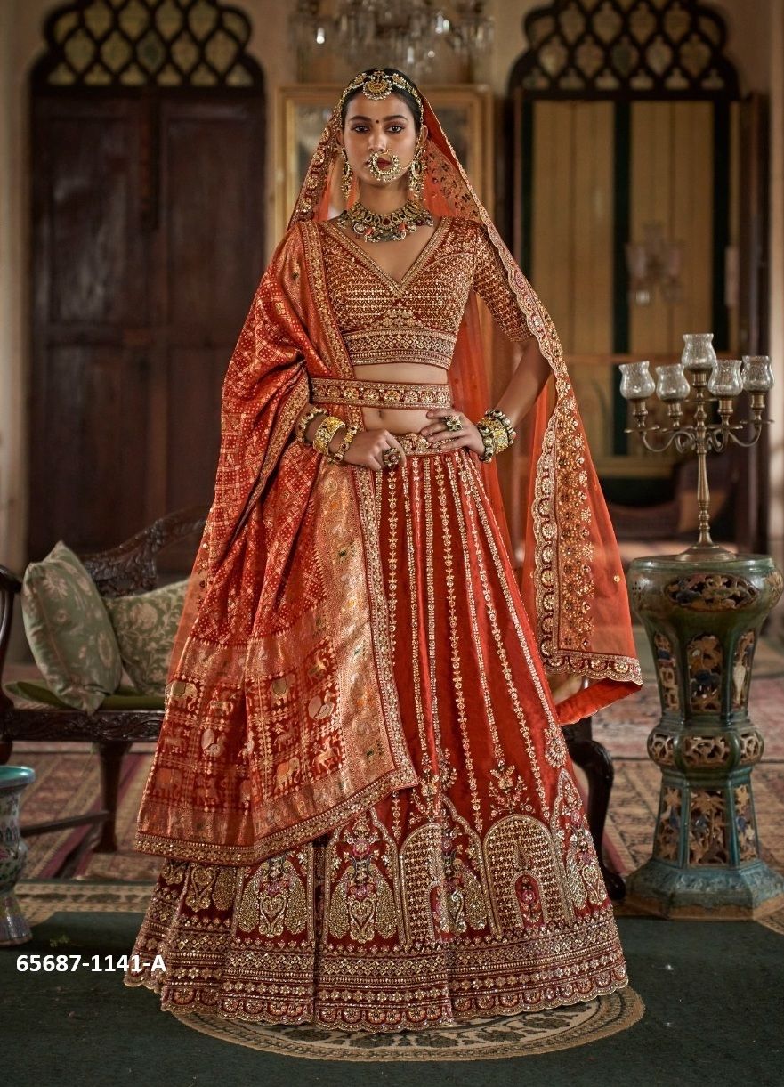 SABYASACHI DULHAN - Catalog # 65687 (Set of 15 Semi-Stitched Lehengas) SABYASACHI DULHAN - Catalog # 65687 (Set of 15 Semi-Stitched Lehengas)