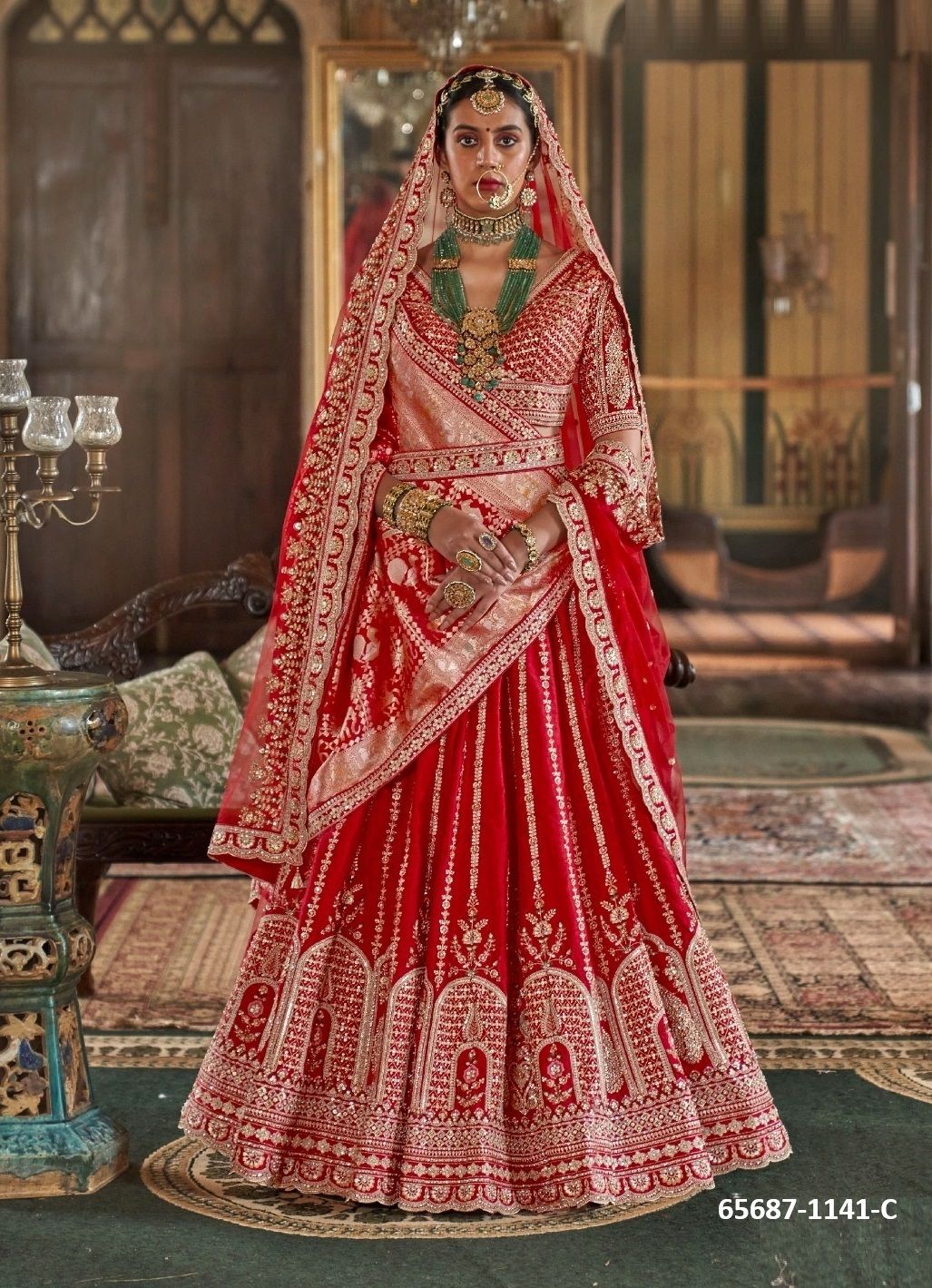 SABYASACHI DULHAN - Catalog # 65687 (Set of 15 Semi-Stitched Lehengas) SABYASACHI DULHAN - Catalog # 65687 (Set of 15 Semi-Stitched Lehengas)