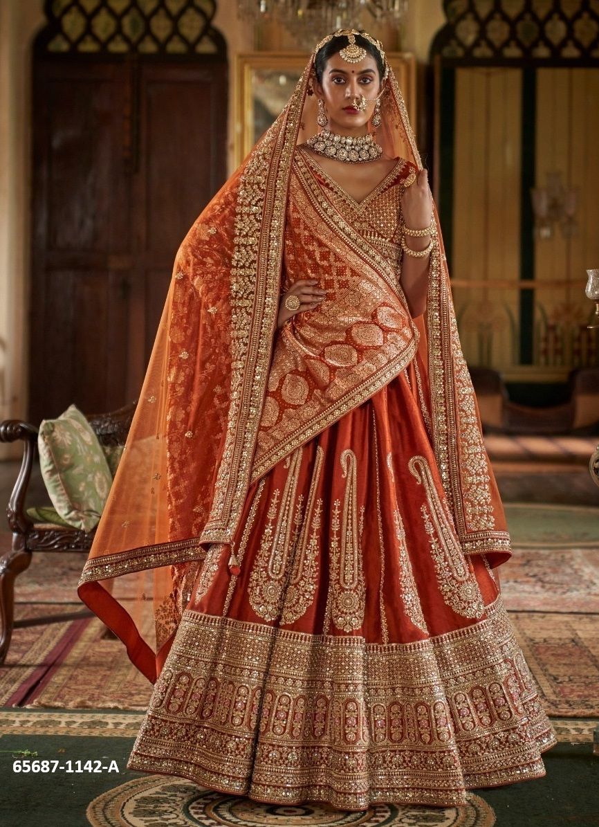 SABYASACHI DULHAN - Catalog # 65687 (Set of 15 Semi-Stitched Lehengas) SABYASACHI DULHAN - Catalog # 65687 (Set of 15 Semi-Stitched Lehengas)