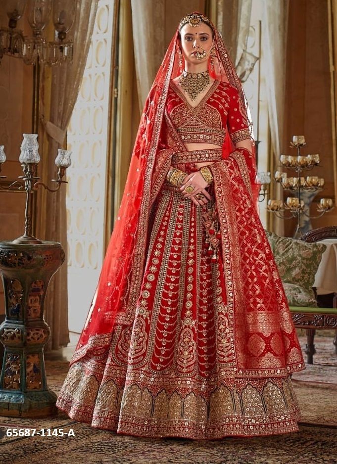 SABYASACHI DULHAN - Catalog # 65687 (Set of 15 Semi-Stitched Lehengas) SABYASACHI DULHAN - Catalog # 65687 (Set of 15 Semi-Stitched Lehengas)