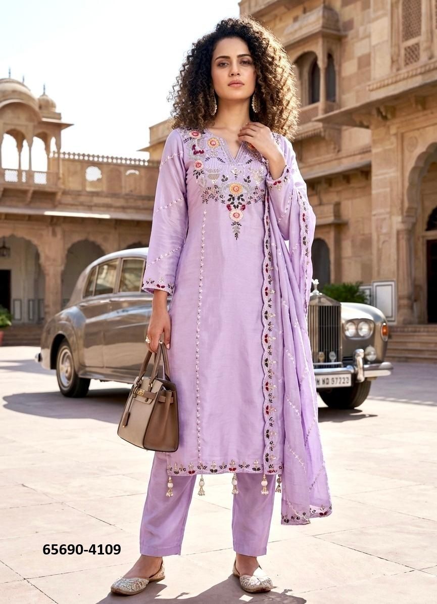 SERIES 4108 - Catalog # 65690 (Set of 4 Readymade Salwar Suits)