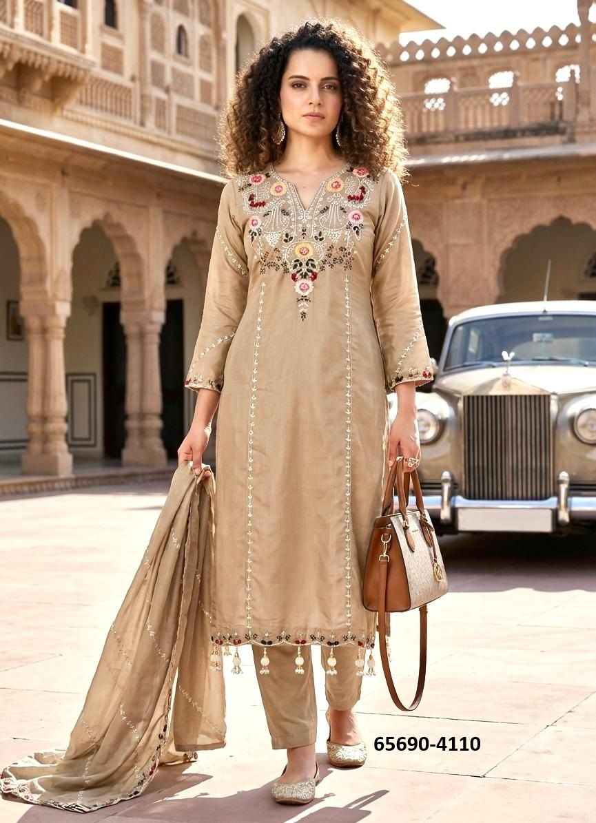 SERIES 4108 - Catalog # 65690 (Set of 4 Readymade Salwar Suits)