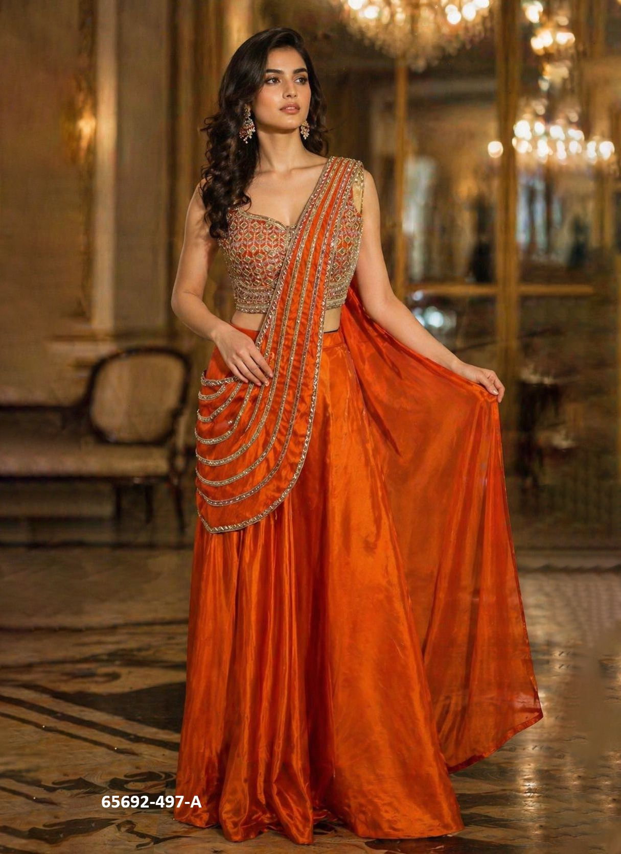 SERIES 497 - Catalog # 65692 (Set of 2 Sarees) SERIES 497 - Catalog # 65692 (Set of 2 Sarees)
