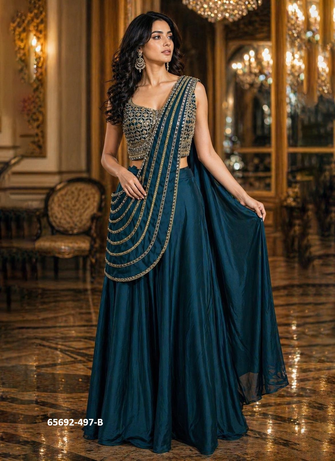 SERIES 497 - Catalog # 65692 (Set of 2 Sarees) SERIES 497 - Catalog # 65692 (Set of 2 Sarees)