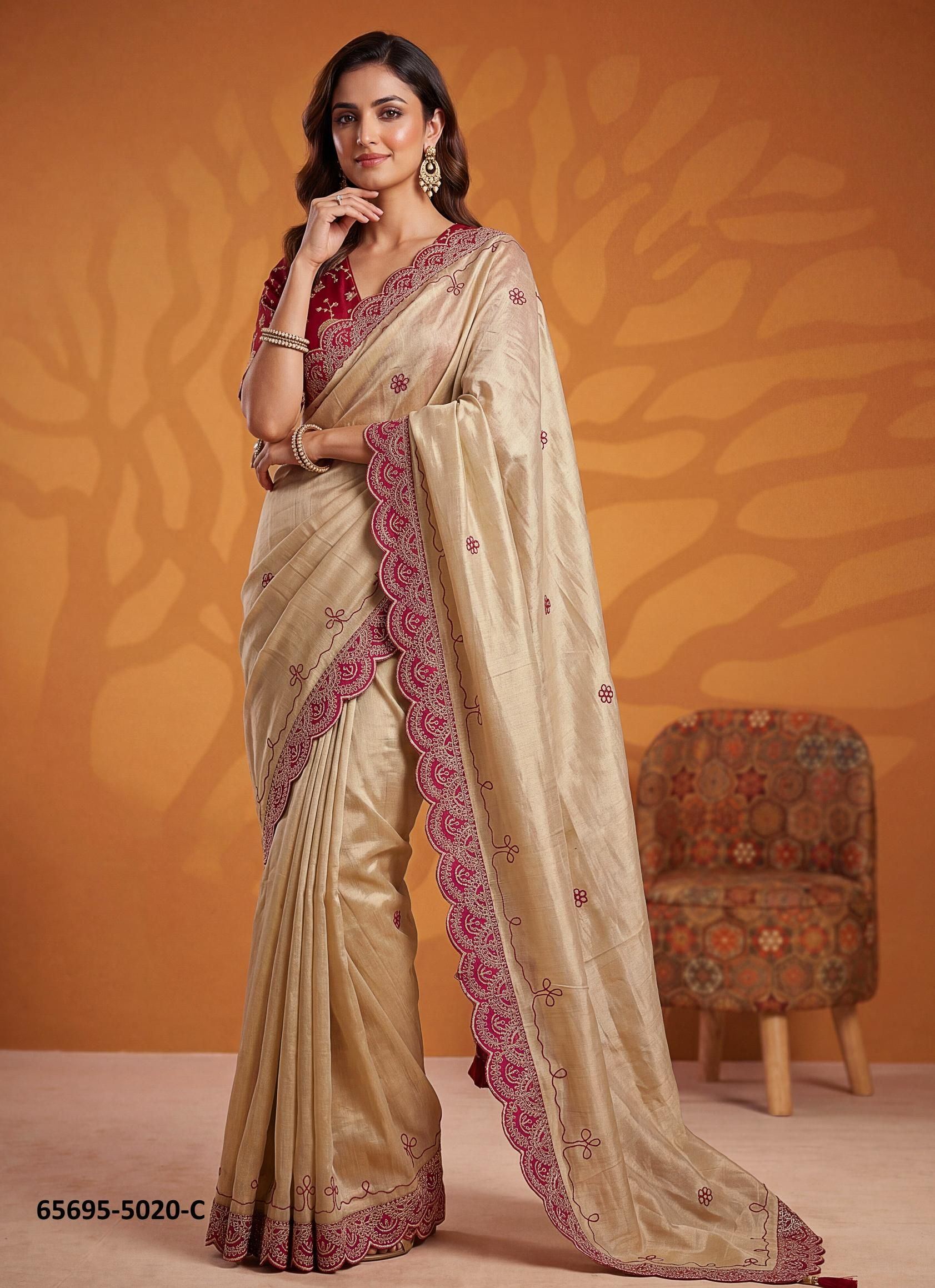 SERIES 5020 - Catalog # 65695 (Set of 6 Sarees)