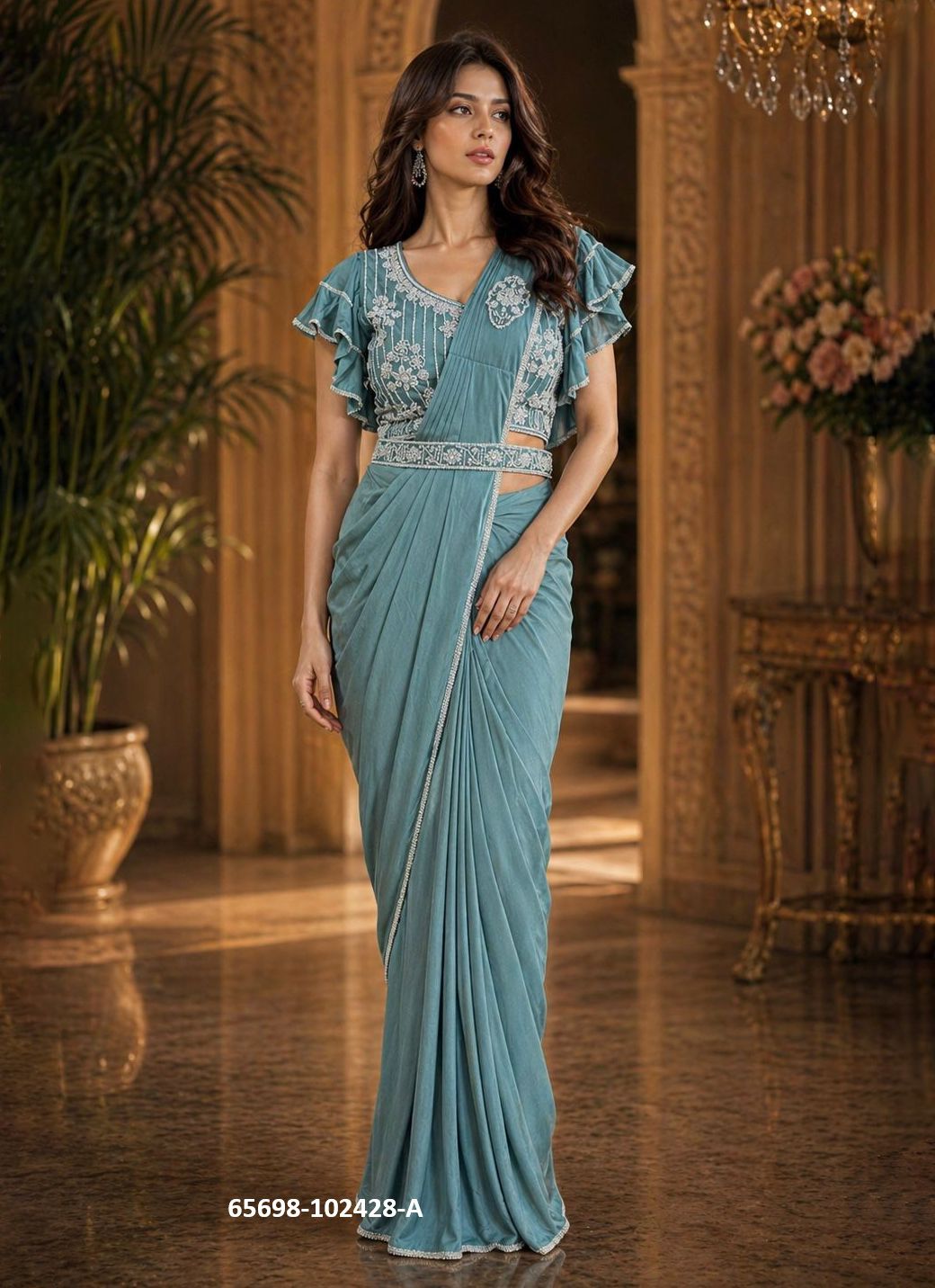SERIES 102428 - Catalog # 65698 (Set of 4 Sarees) SERIES 102428 - Catalog # 65698 (Set of 4 Sarees)