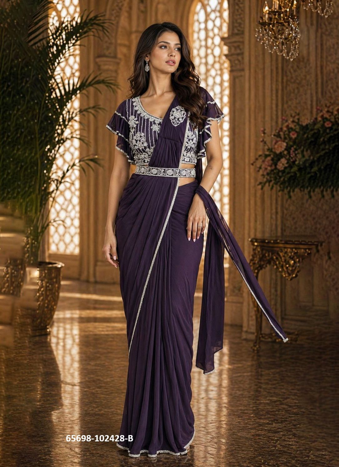 SERIES 102428 - Catalog # 65698 (Set of 4 Sarees) SERIES 102428 - Catalog # 65698 (Set of 4 Sarees)