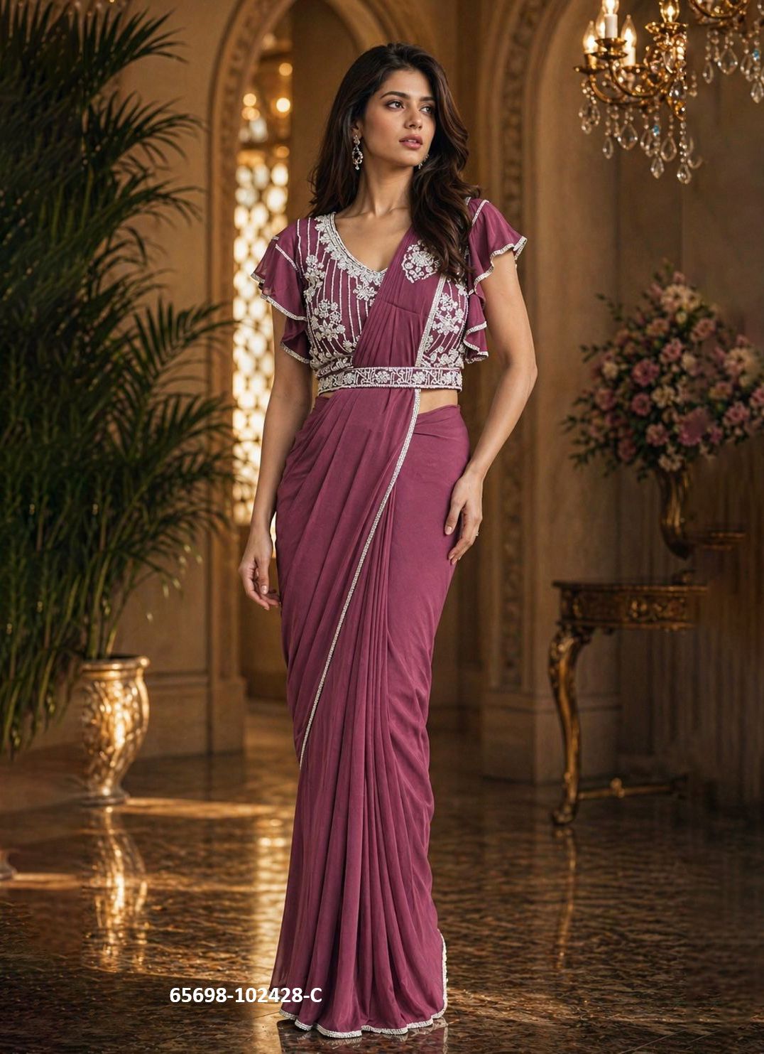 SERIES 102428 - Catalog # 65698 (Set of 4 Sarees) SERIES 102428 - Catalog # 65698 (Set of 4 Sarees)