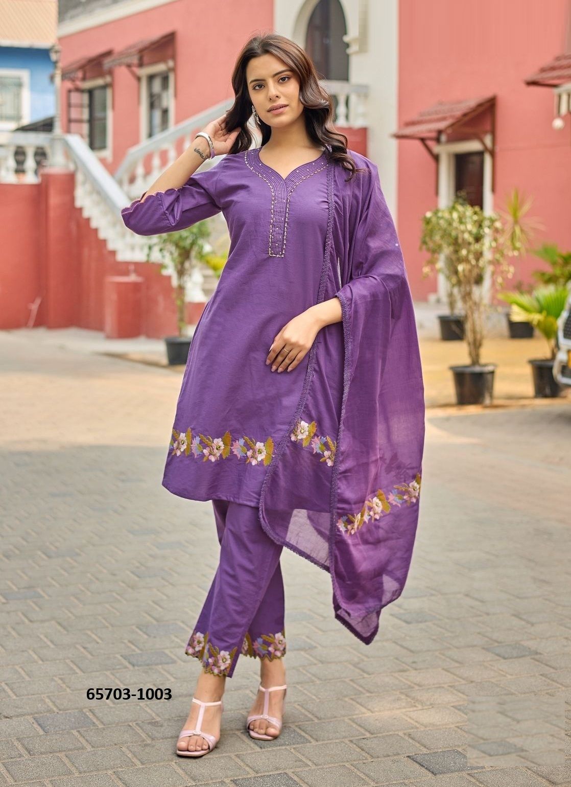 AMIRA - Catalog # 65703 (Set of 4 Readymade Salwar Suits)