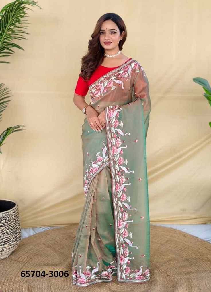 ROYAL GABANNA SILK - Catalog # 65704 (Set of 6 Sarees)