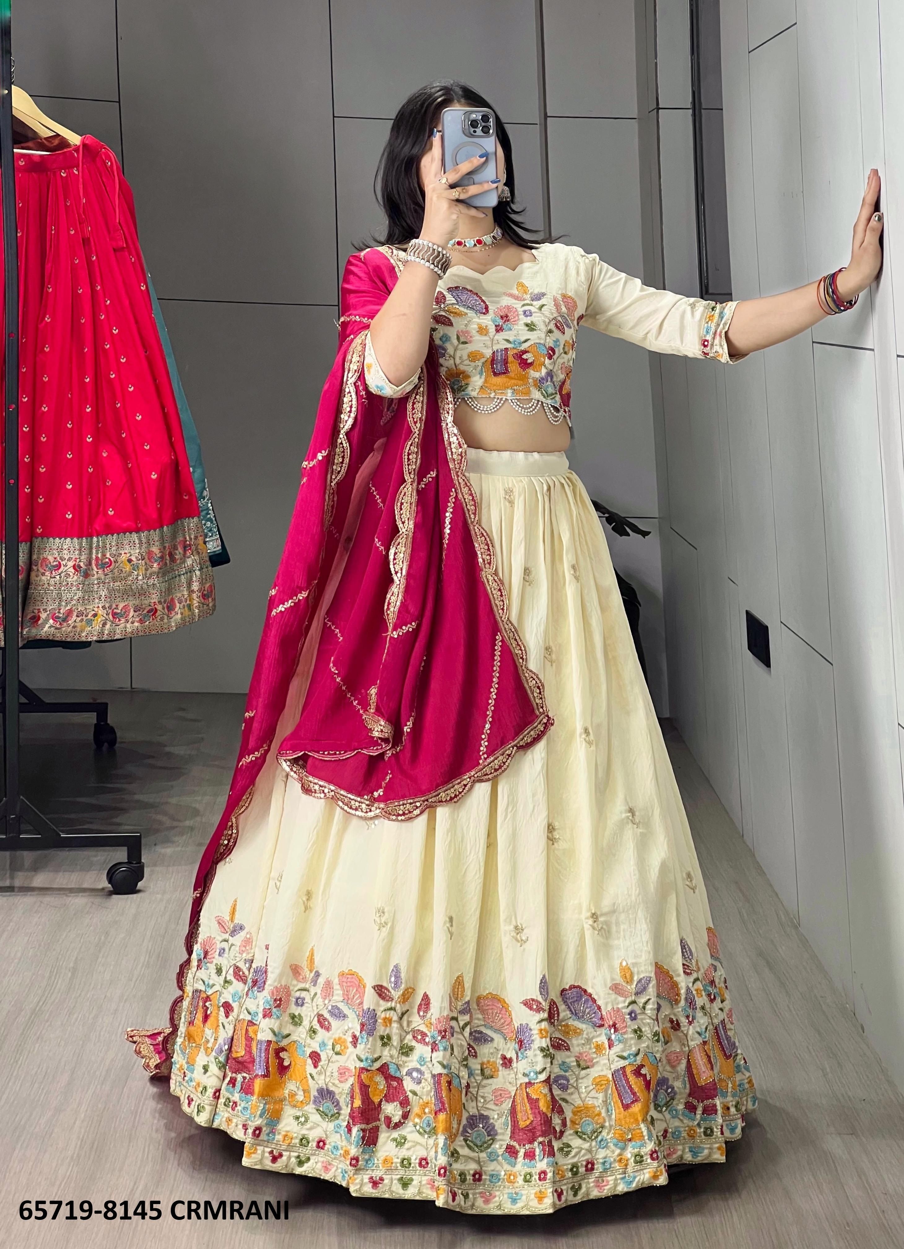 SERIES 8145 - Catalog # 65719 (Set of 3 Semi-Stitched Lehengas) SERIES 8145 - Catalog # 65719 (Set of 3 Semi-Stitched Lehengas)